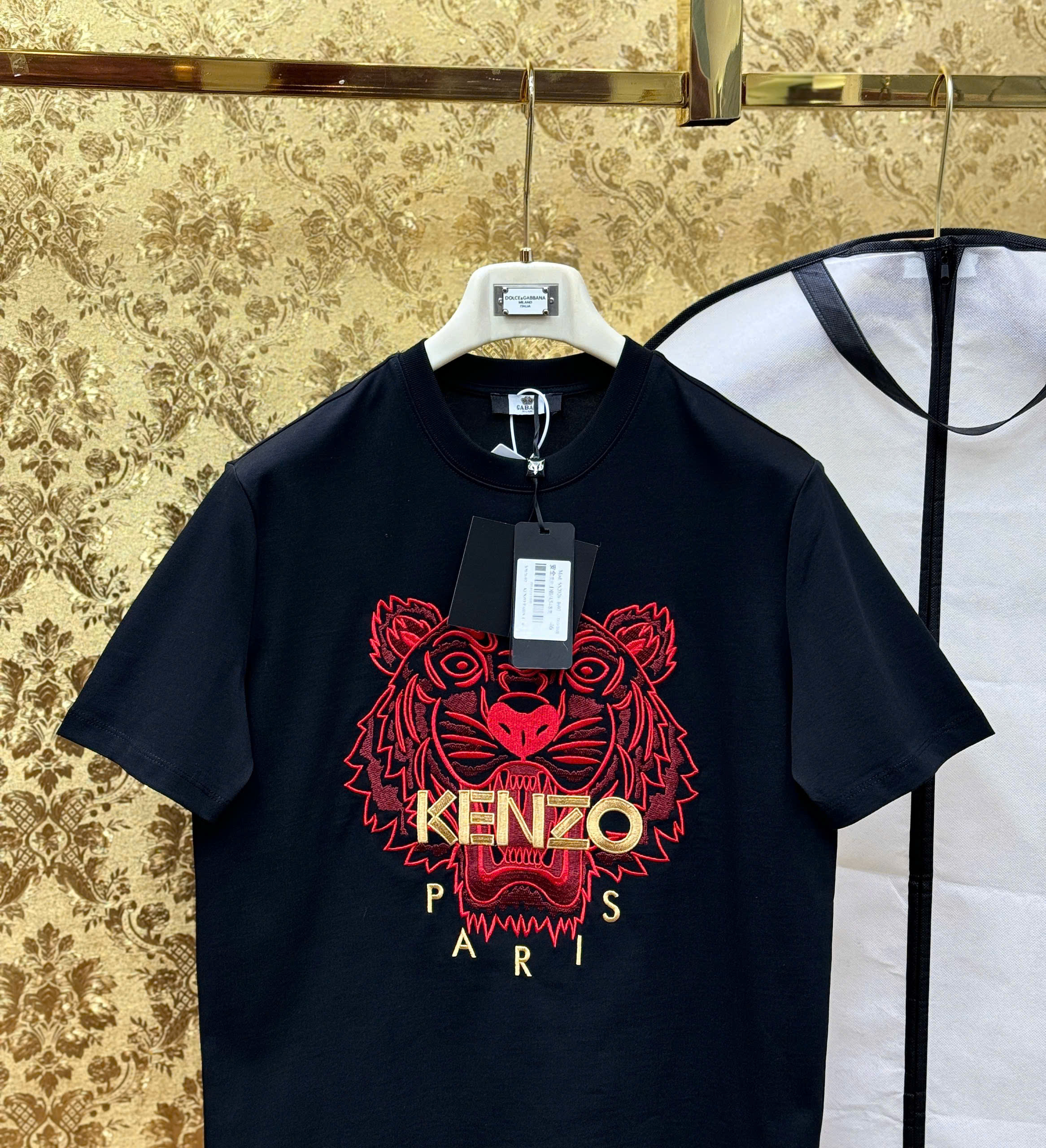 Áo phông T shirt Kenzo thêu mặt Hổ Đỏ Like Auth 44-50 CD