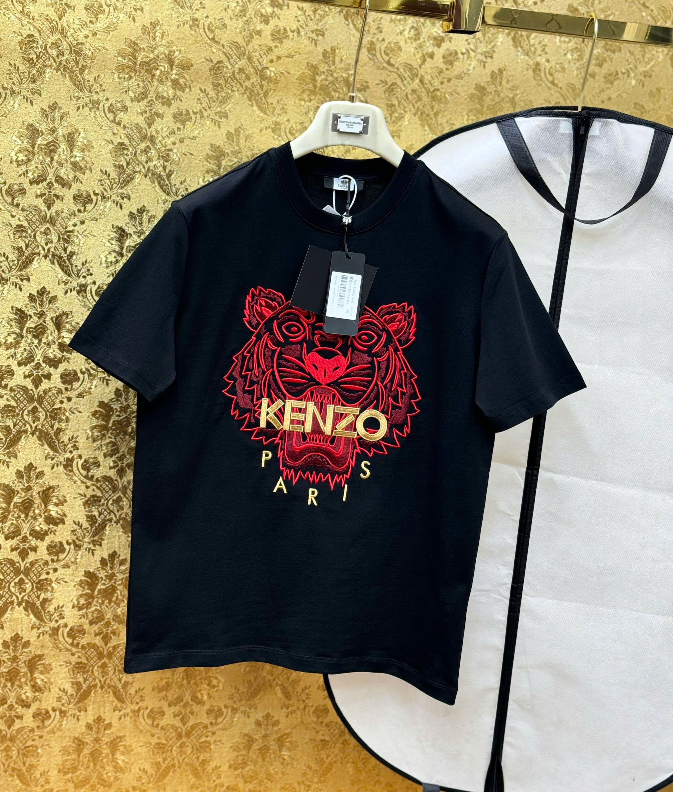 Áo phông T shirt Kenzo thêu mặt Hổ Đỏ Like Auth 44-50 CD