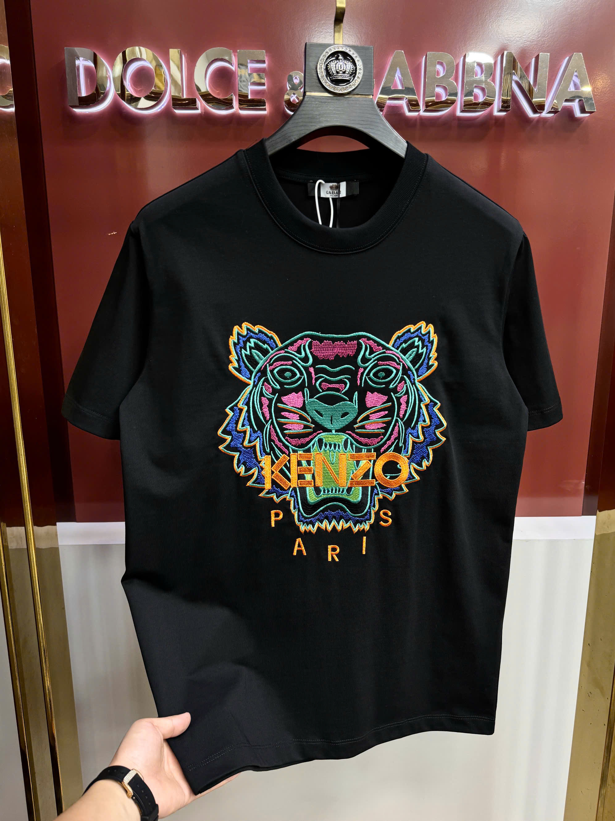 Áo phông T shirt Kenzo thêu mặt Hổ Xanh Like Auth 44-50 CD