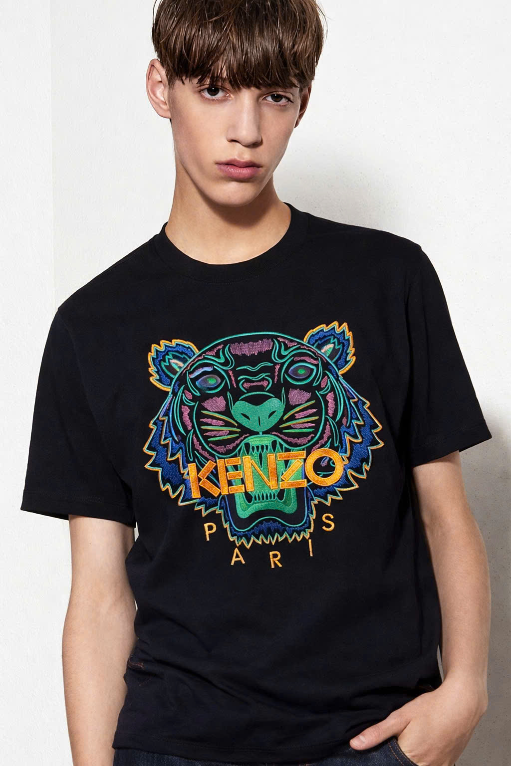 Áo phông T shirt Kenzo thêu mặt Hổ Xanh Like Auth 44-50 CD