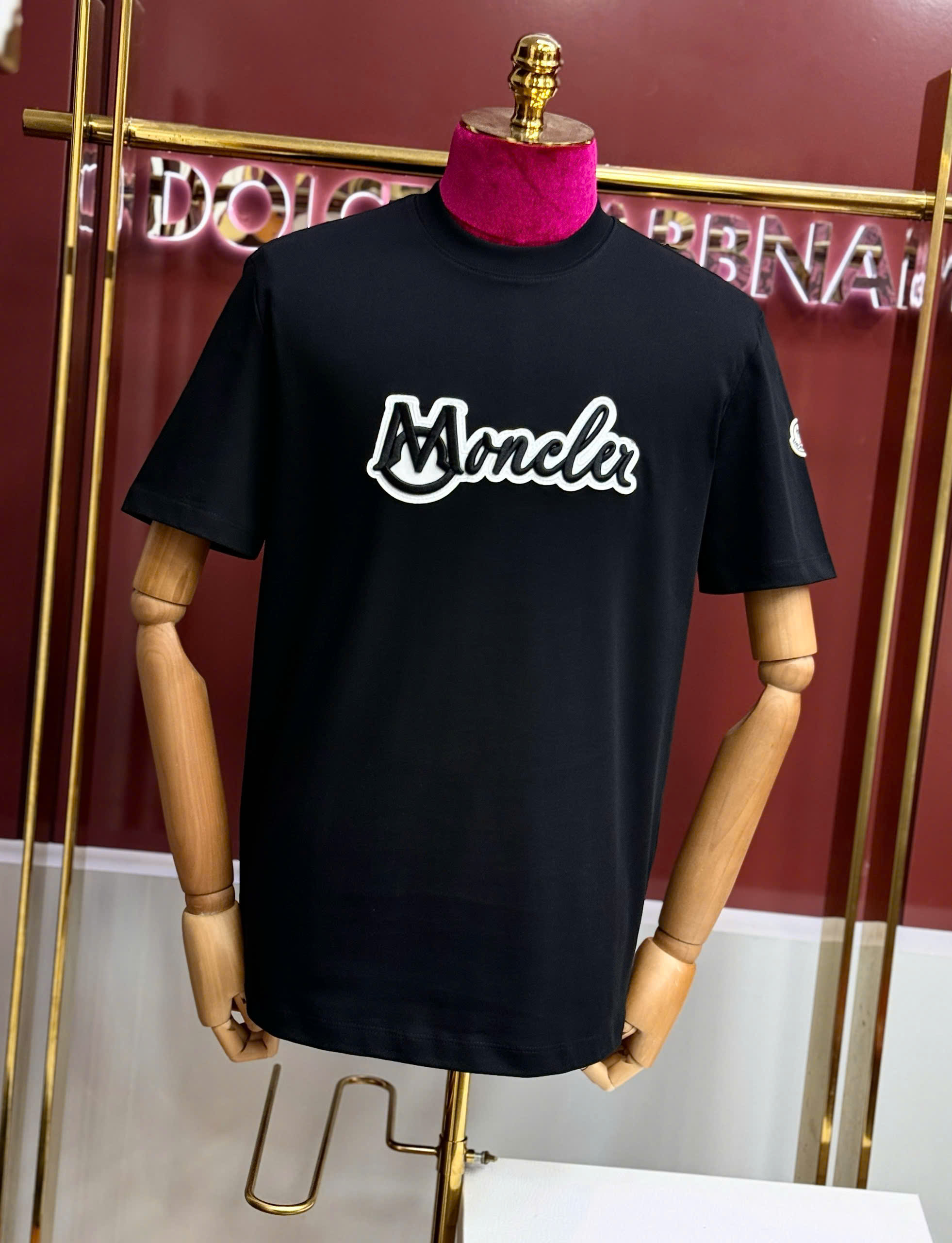 Áo phông T shirt Moncler logo nổi wash ngực Like AUth 44-50 CD