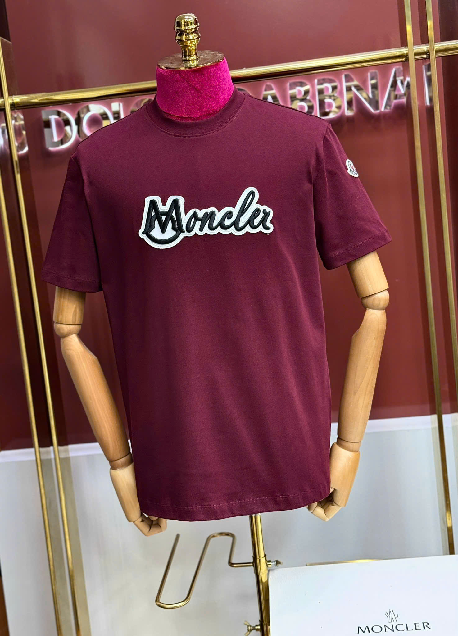 Áo phông T shirt Moncler logo nổi wash ngực Like AUth 44-50 CD