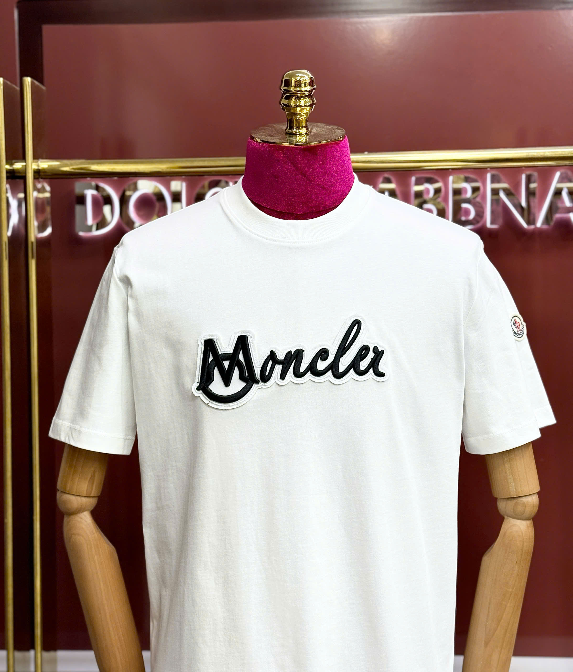 Áo phông T shirt Moncler logo nổi wash ngực Like AUth 44-50 CD