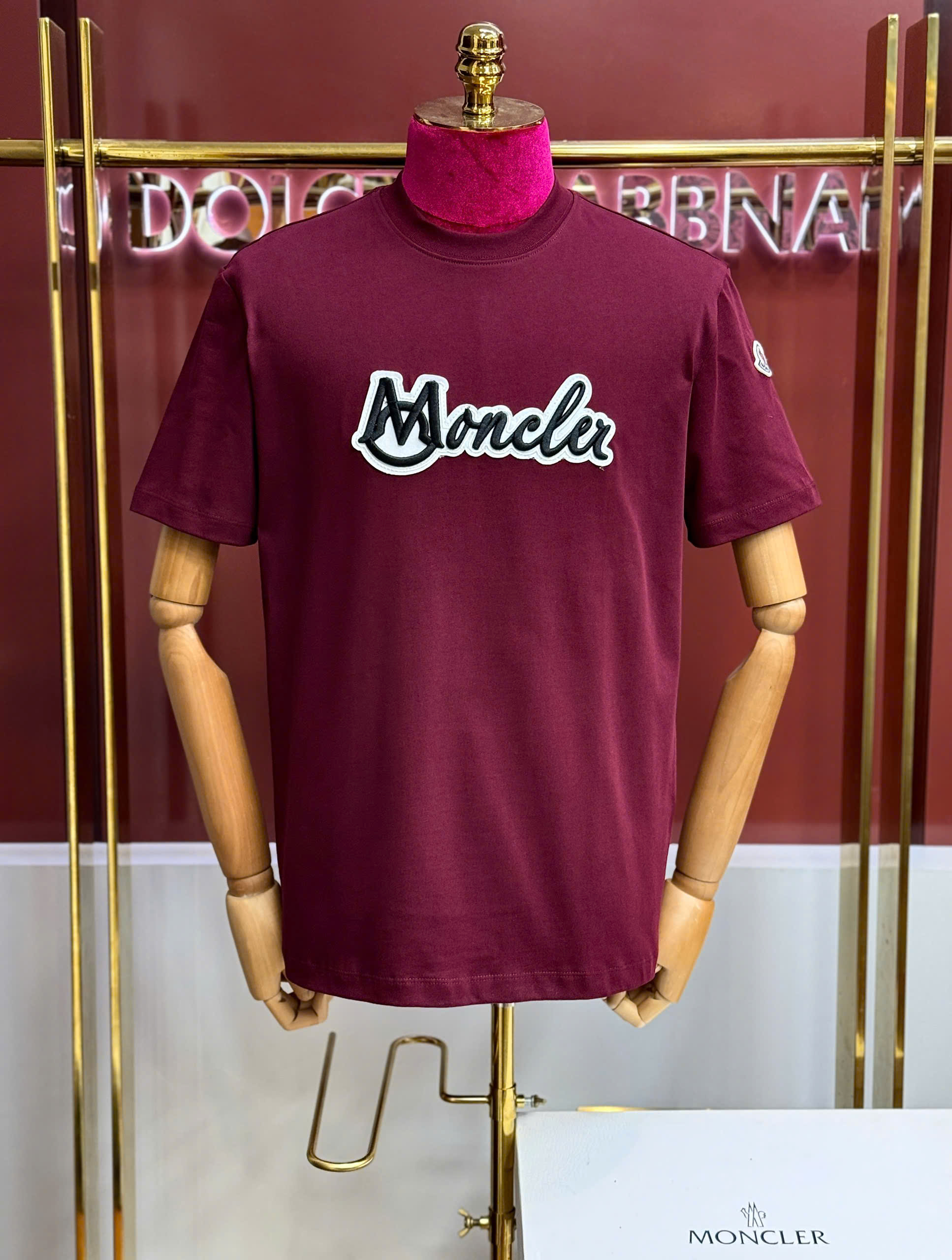 Áo phông T shirt Moncler logo nổi wash ngực Like AUth 44-50 CD