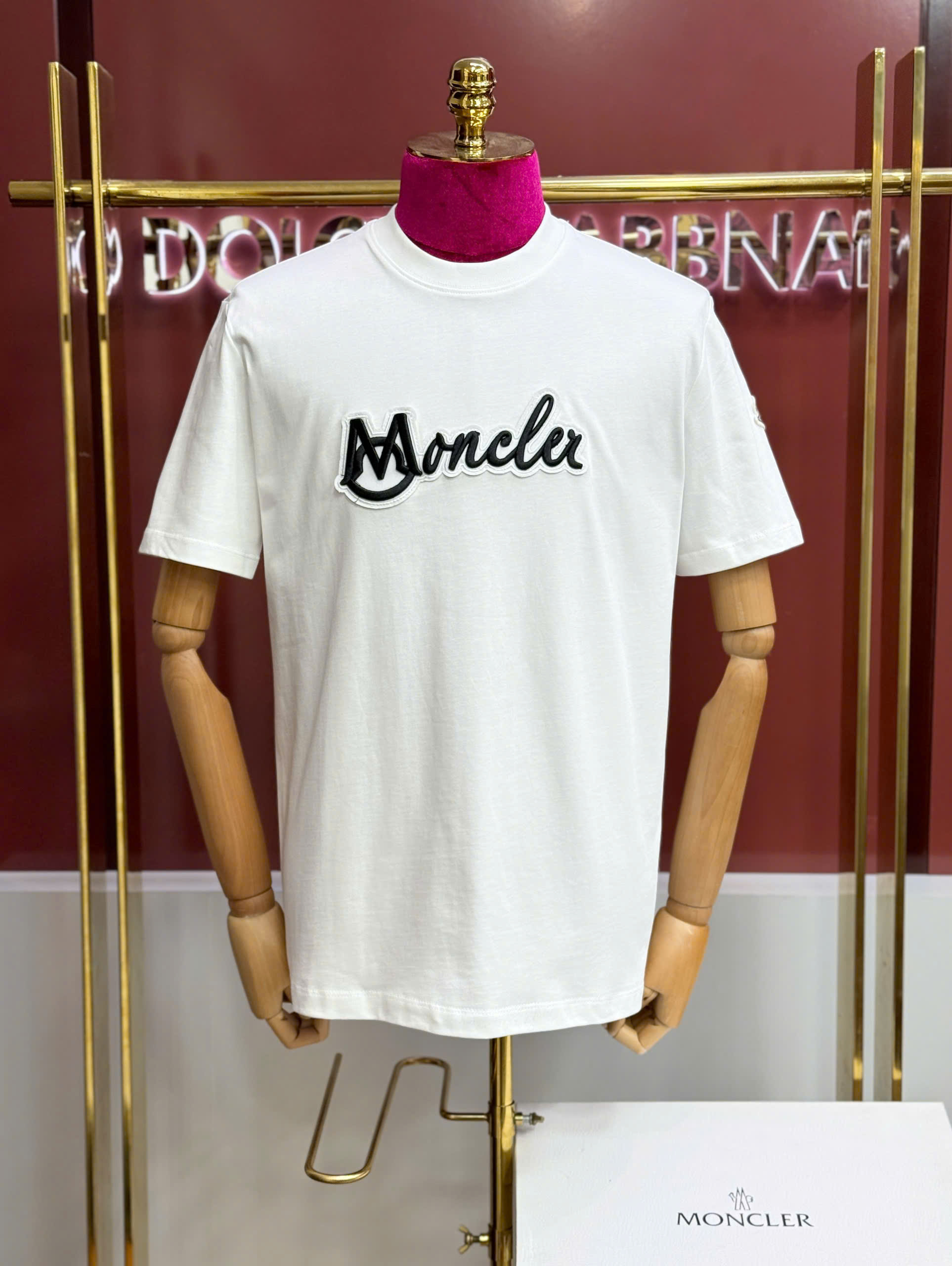 Áo phông T shirt Moncler logo nổi wash ngực Like AUth 44-50 CD