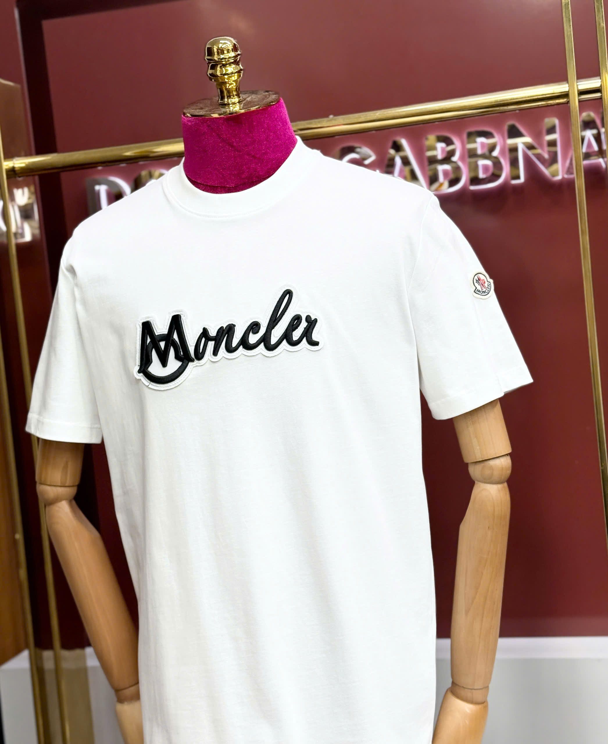 Áo phông T shirt Moncler logo nổi wash ngực Like AUth 44-50 CD