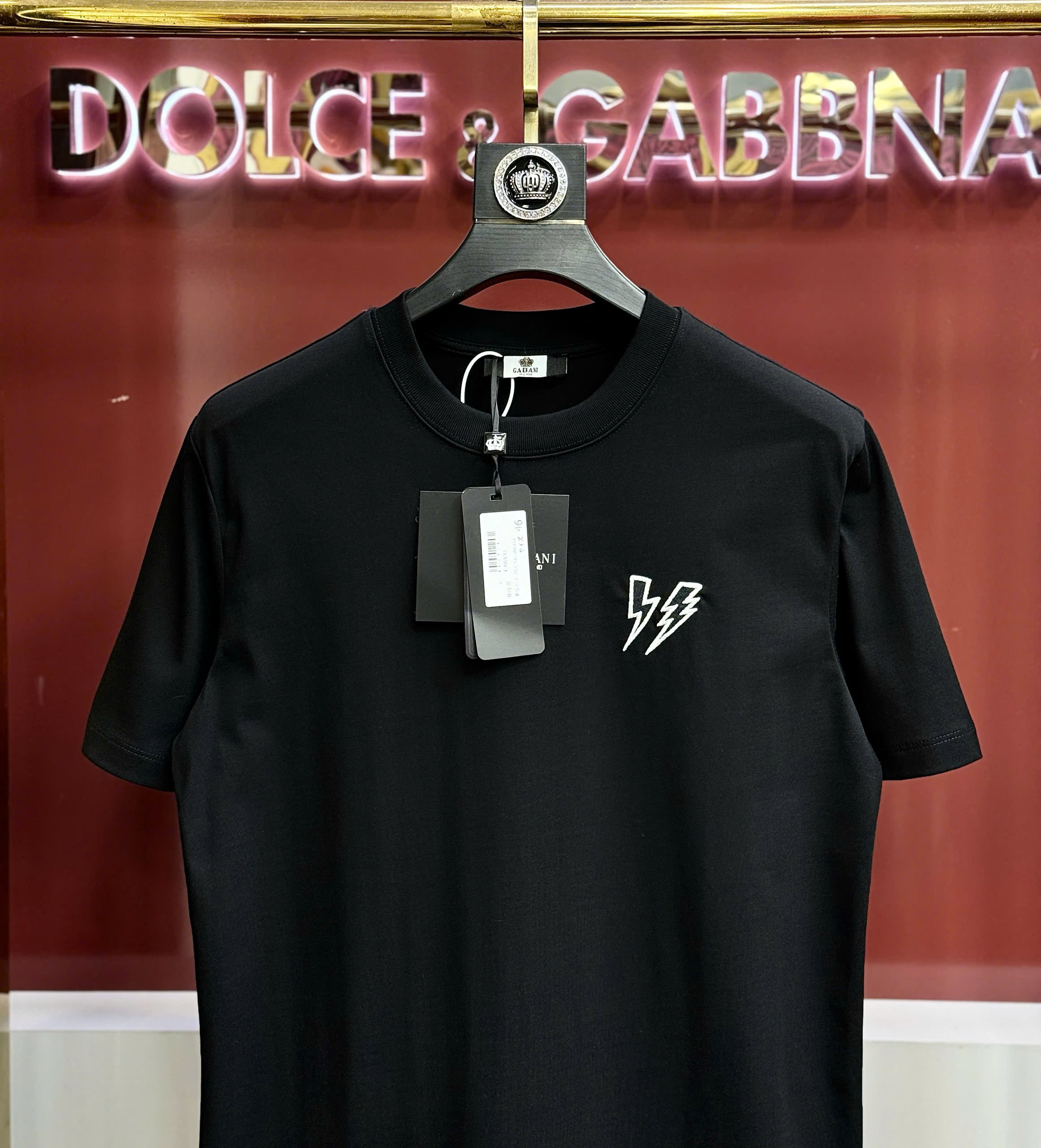 Áo phông T shirt Neil Barret logo thêu tia sét Like AUth 44-50 CD