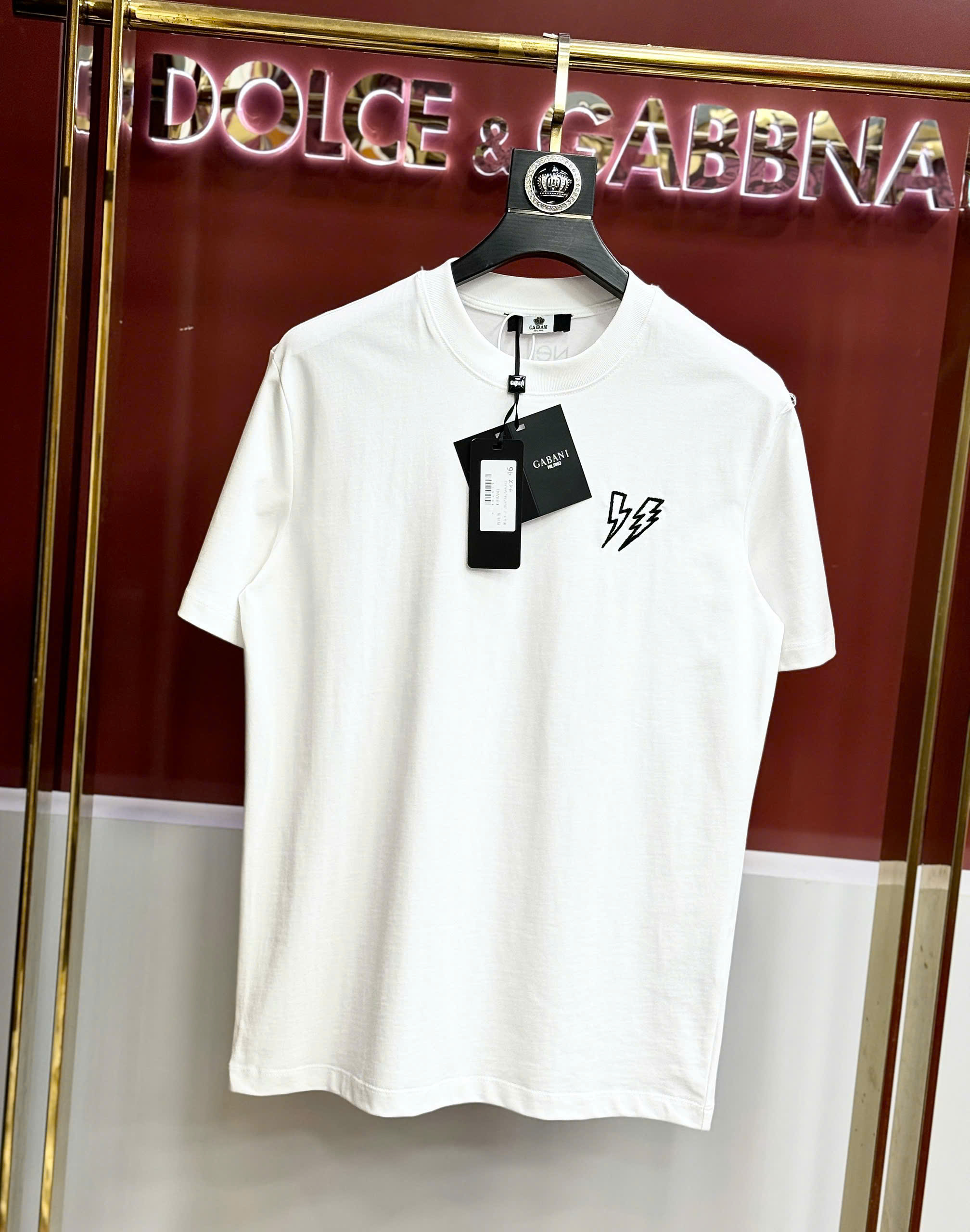 Áo phông T shirt Neil Barret logo thêu tia sét Like AUth 44-50 CD