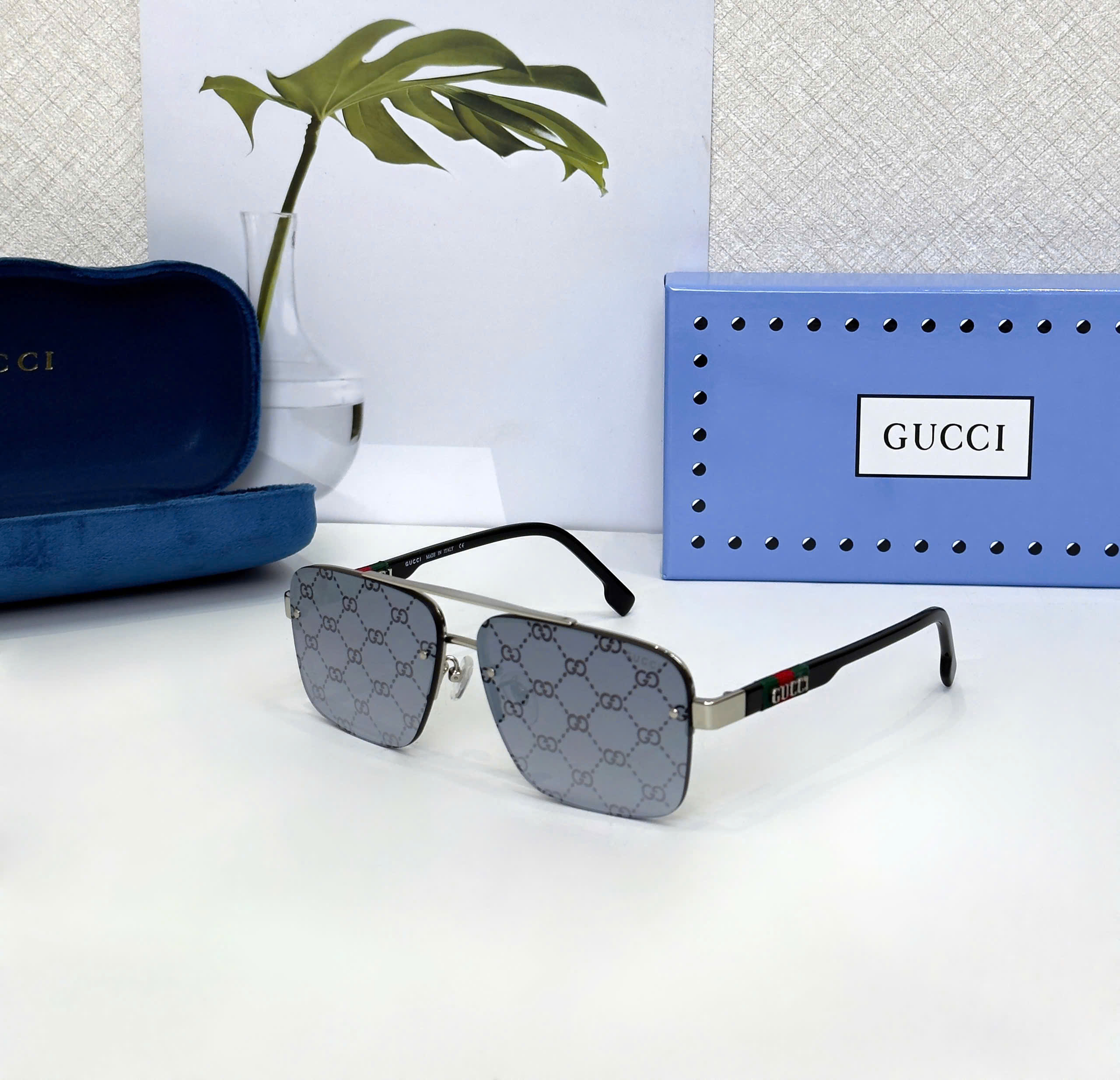 Kính mắt thời trang Gucci GC Đen họa tiết monogram Like Auth on web fullbox DDT