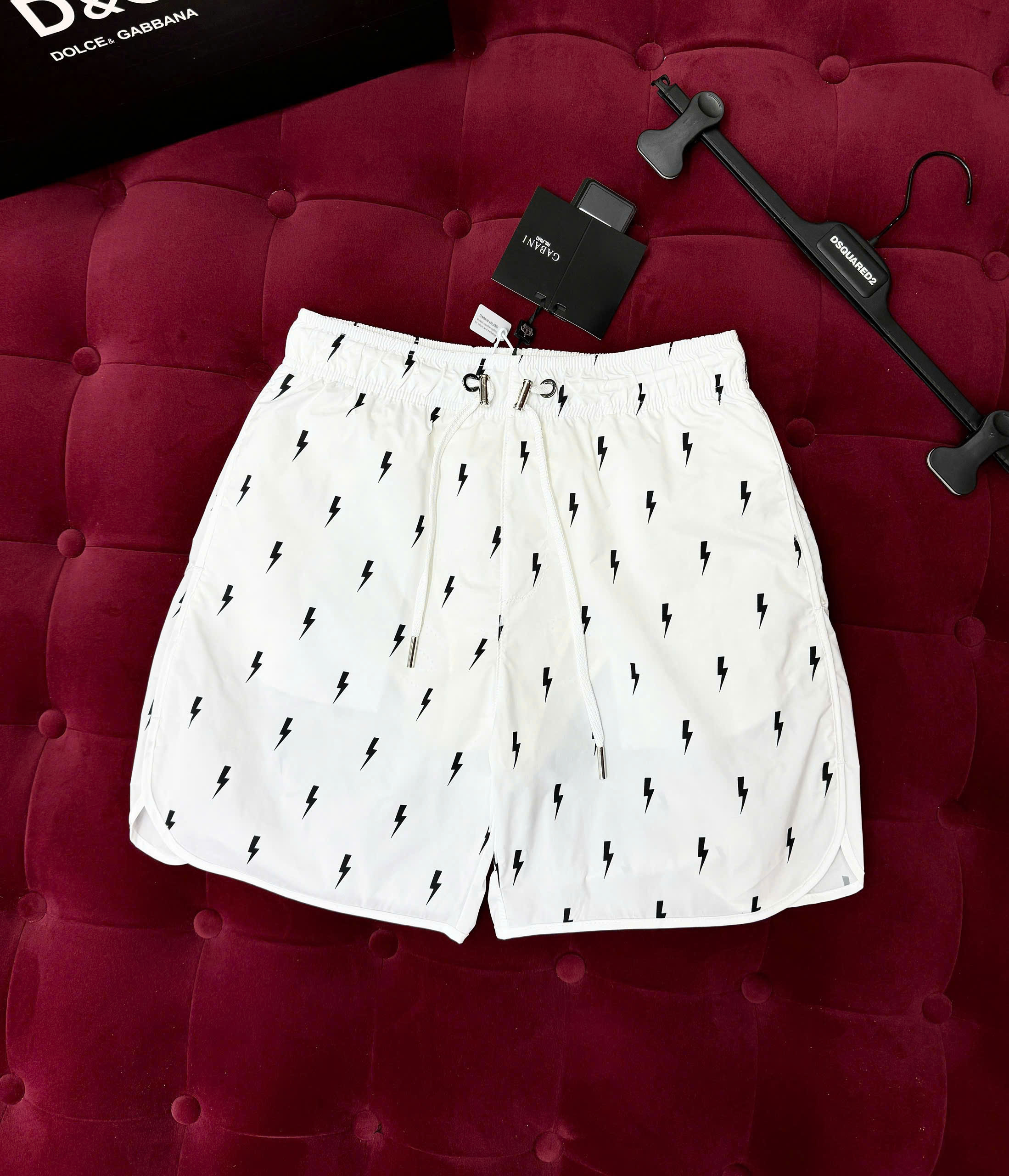 Quần short gió Dolce Neil Barret họa tiết tia sét Like Auth 44-50 MK