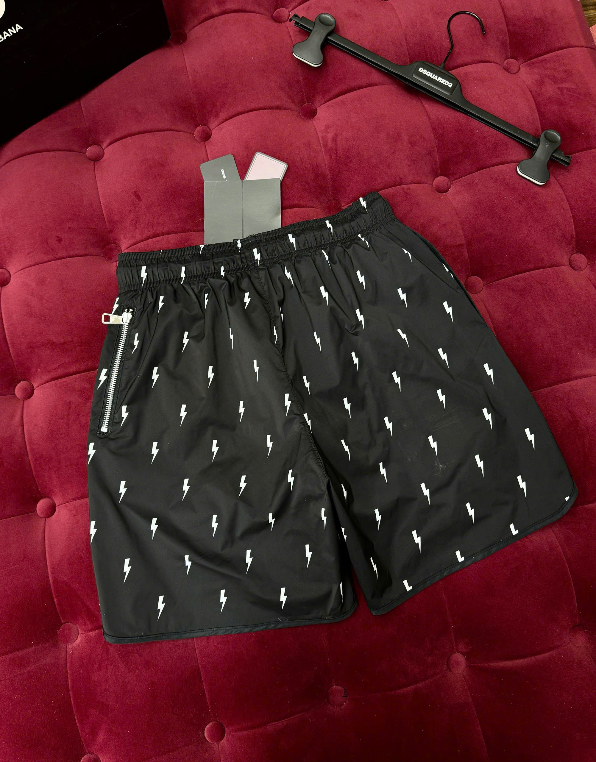 Quần short gió Dolce Neil Barret họa tiết tia sét Like Auth 44-50 MK