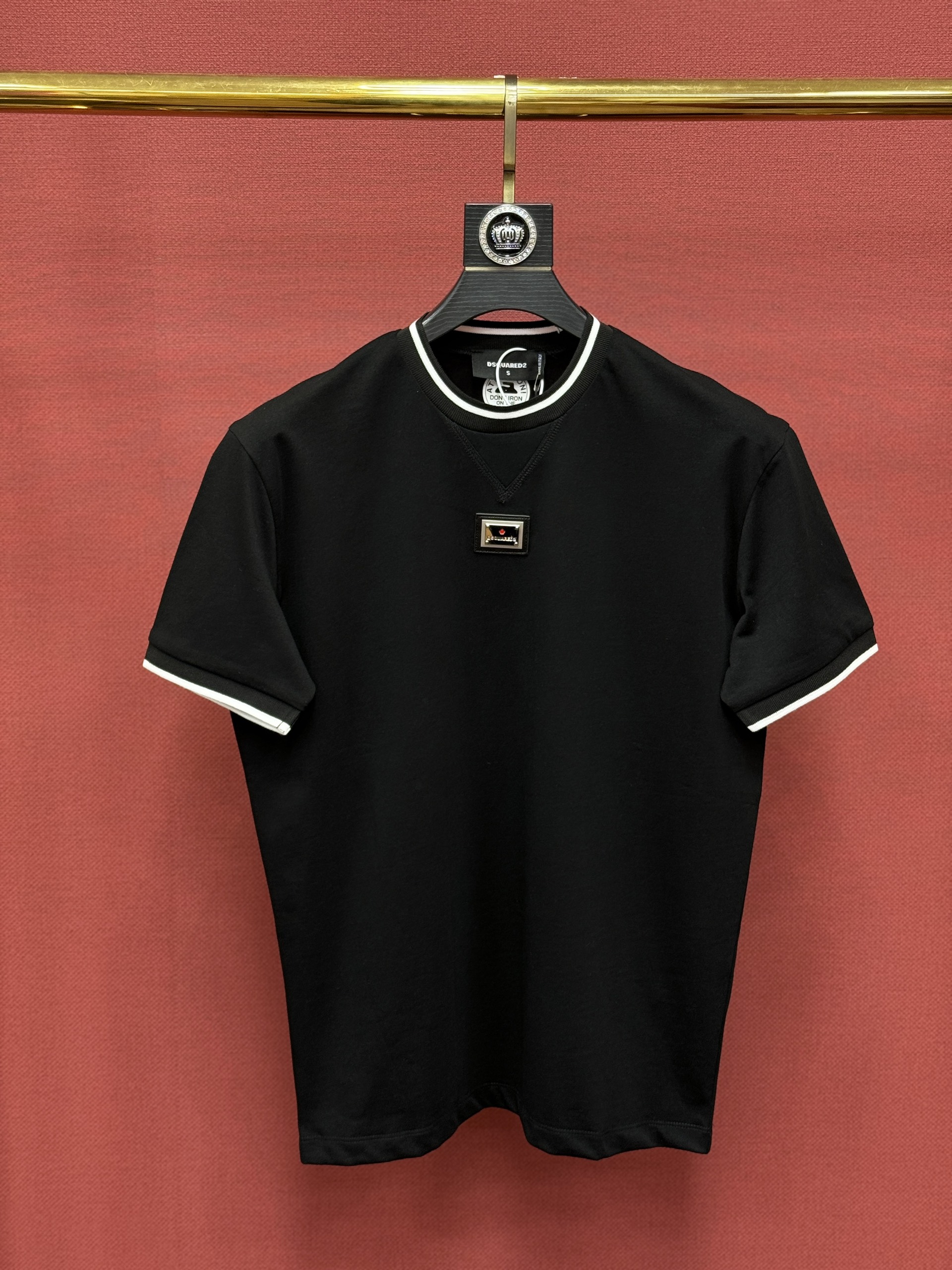 Áo phông T shirt Dsquared2 DSQ basic bo tay cổ tag vuông ngực Like Auth XS-L CD