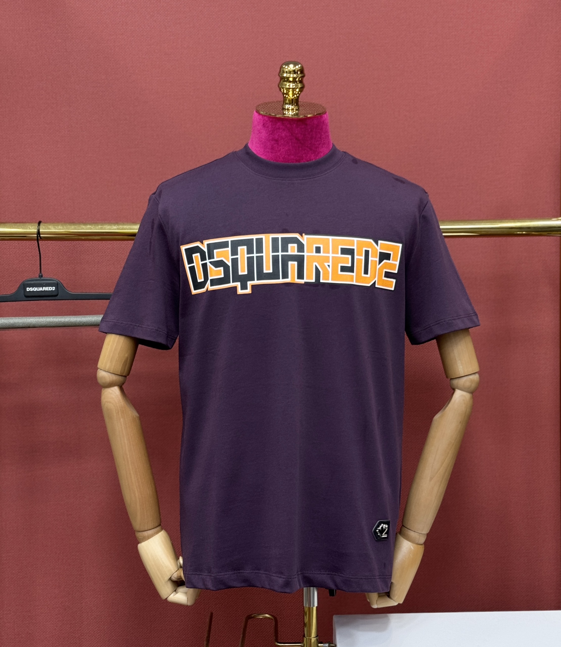 Áo phông T shirt Dsquared2 DSQ logo chữ to check ngang ngực Like AUth XS-L CD