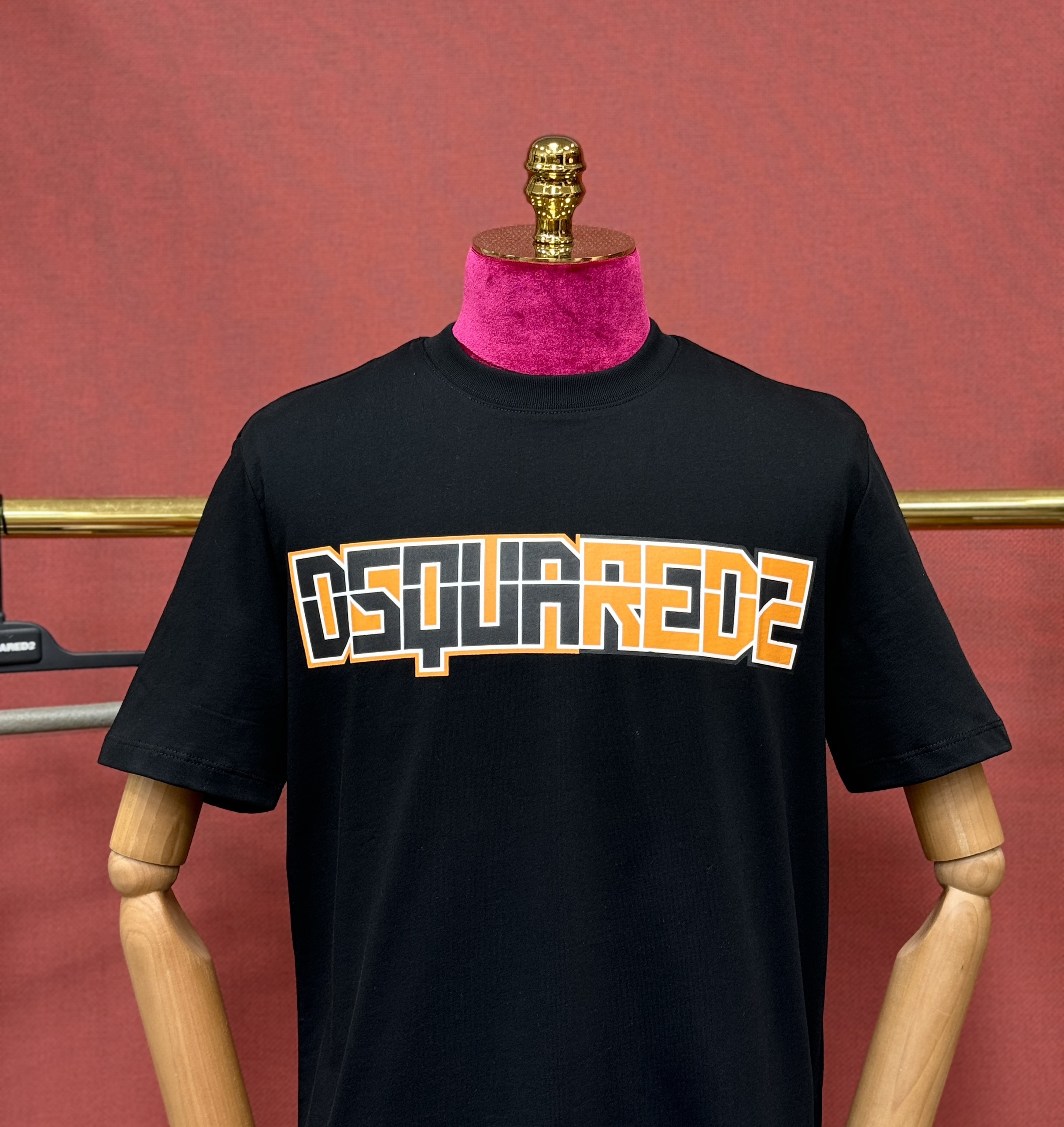 Áo phông T shirt Dsquared2 DSQ logo chữ to check ngang ngực Like AUth XS-L CD