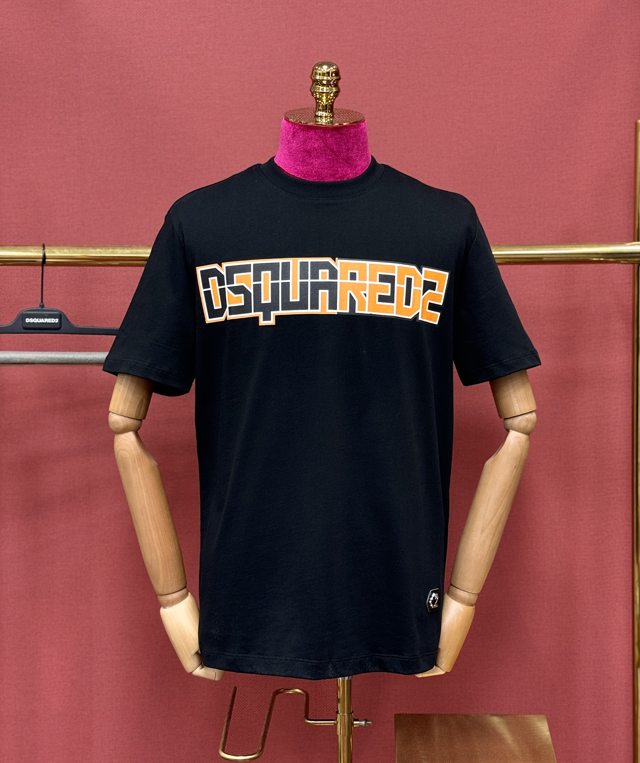 Áo phông T shirt Dsquared2 DSQ logo chữ to check ngang ngực Like AUth XS-L CD