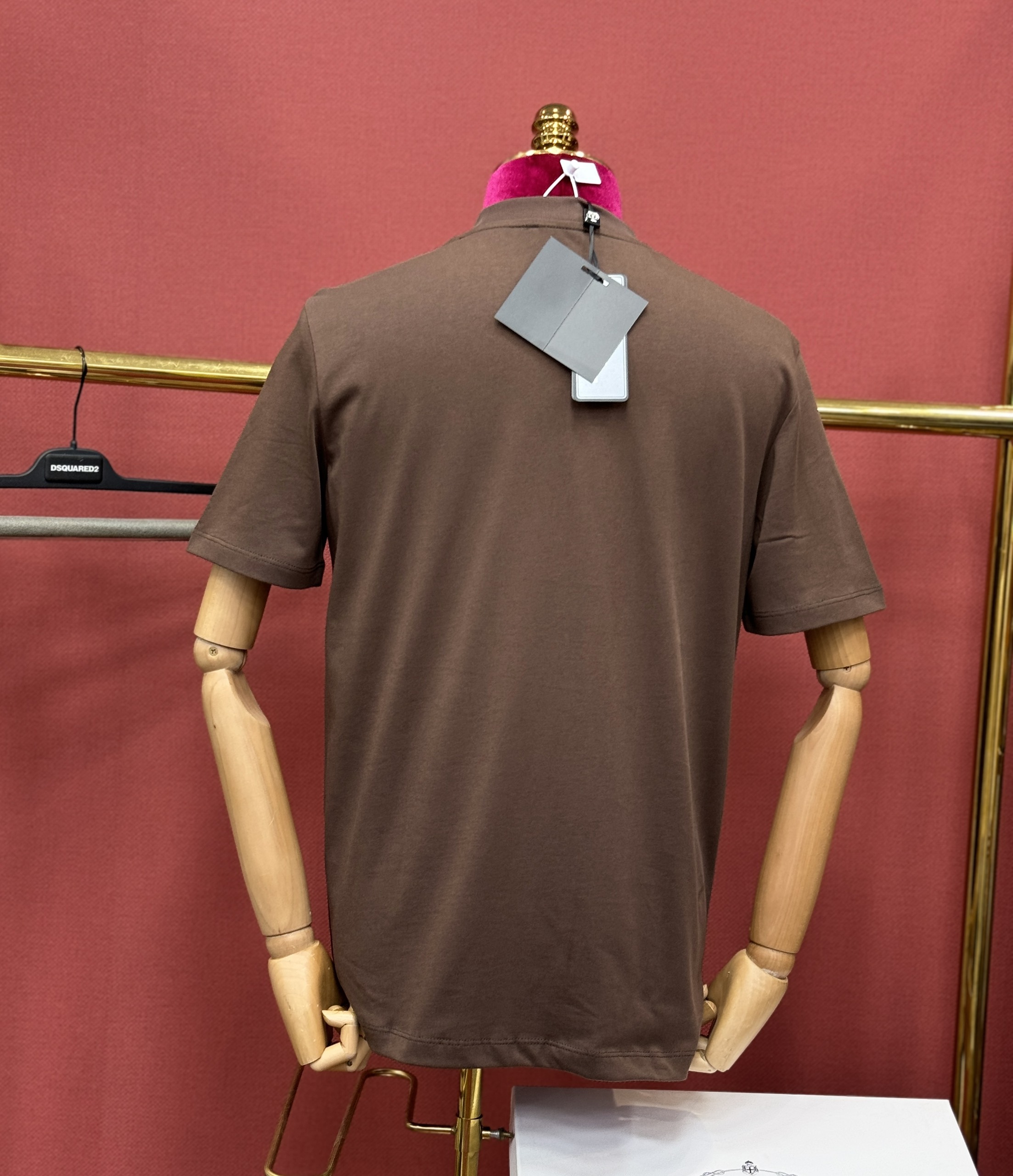 Áo phông T shirt Dsquared2 DSQ logo chữ to check ngang ngực Like AUth XS-L CD