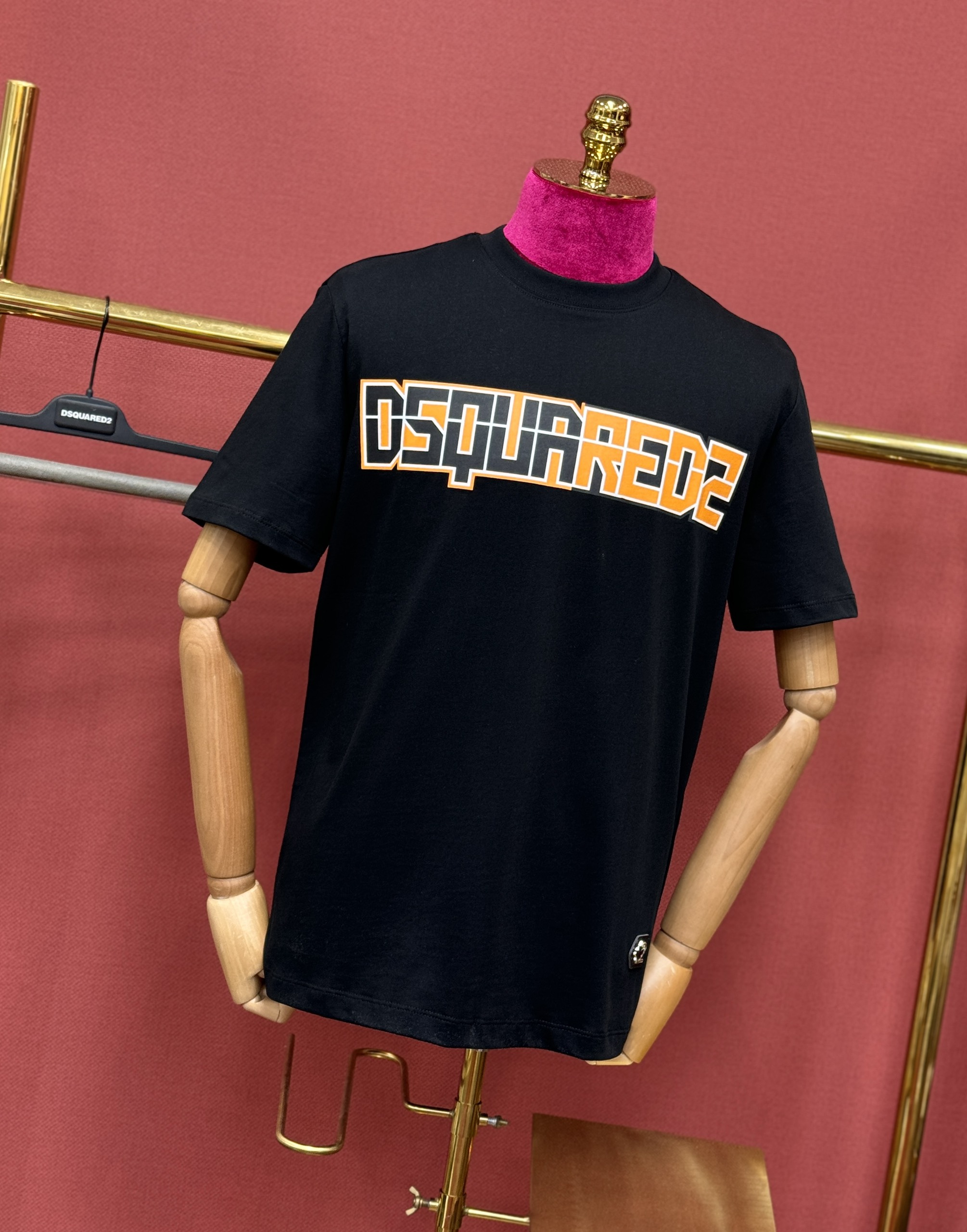 Áo phông T shirt Dsquared2 DSQ logo chữ to check ngang ngực Like AUth XS-L CD