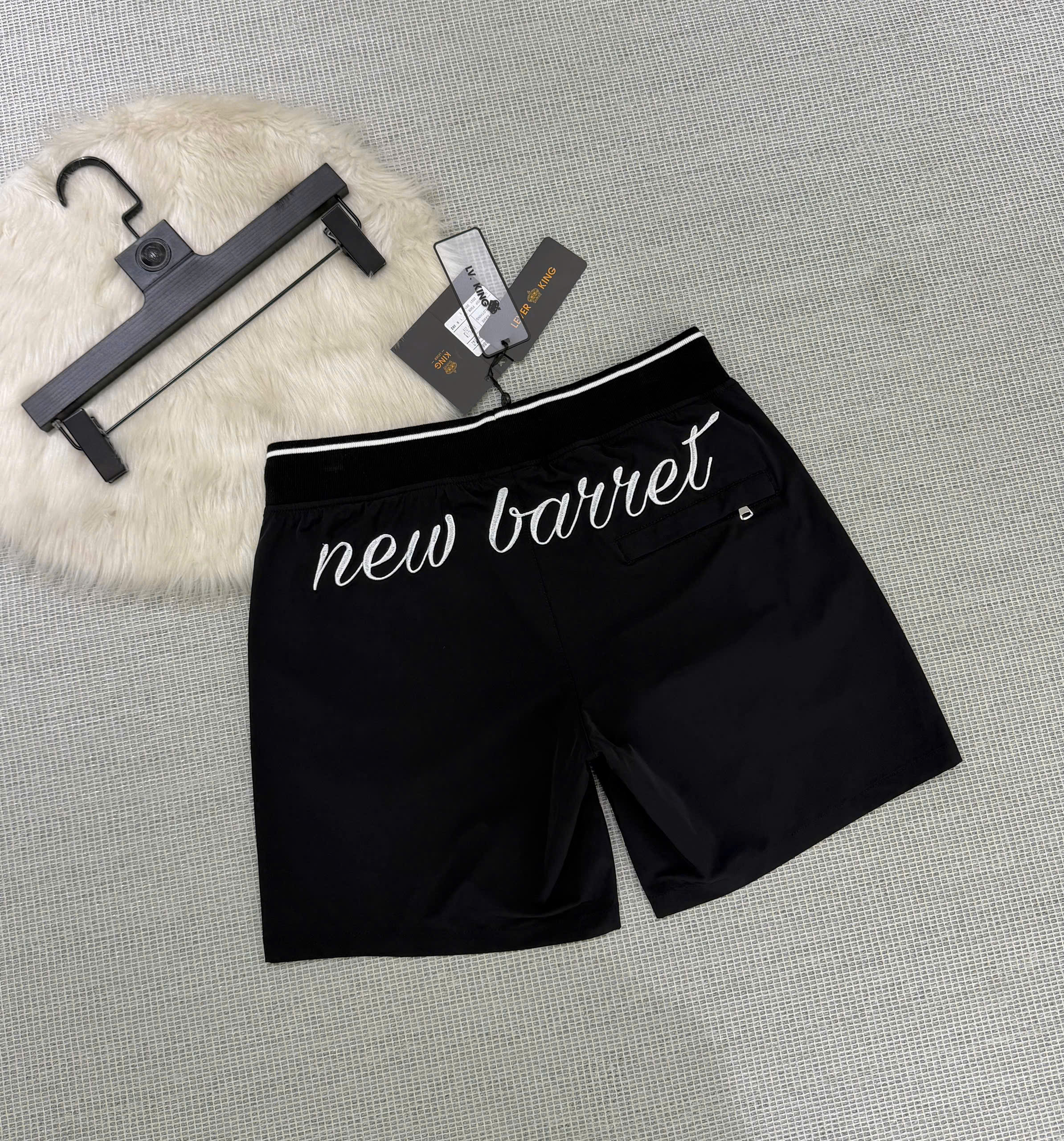 Quần short đùi gió Neil Barret logo thêu tia sét Like Auth S-XL MK