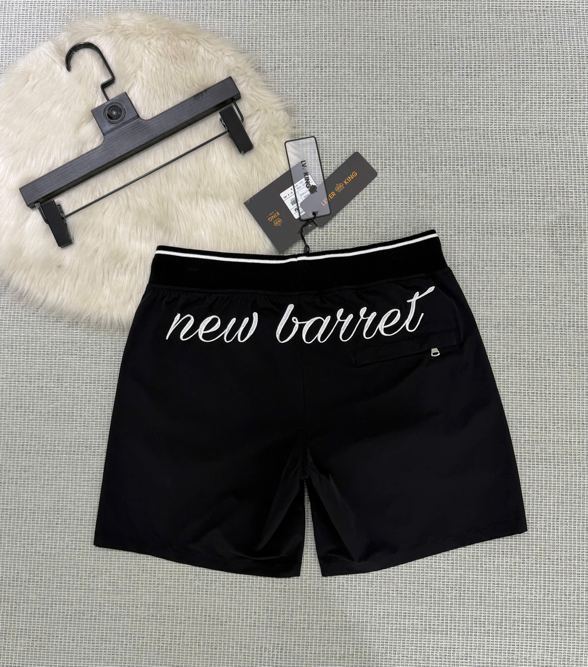 Quần short đùi gió Neil Barret logo thêu tia sét Like Auth S-XL MK