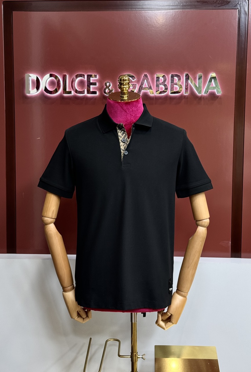 Áo polo Fendi FD basic logo check khuy cổ Like Auth 44-50 CD