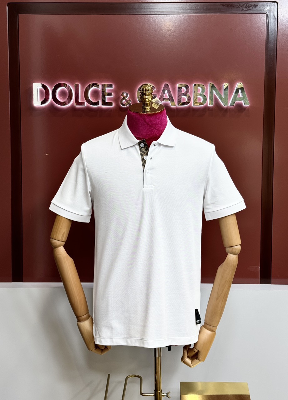 Áo polo Fendi FD basic logo check khuy cổ Like Auth 44-50 CD