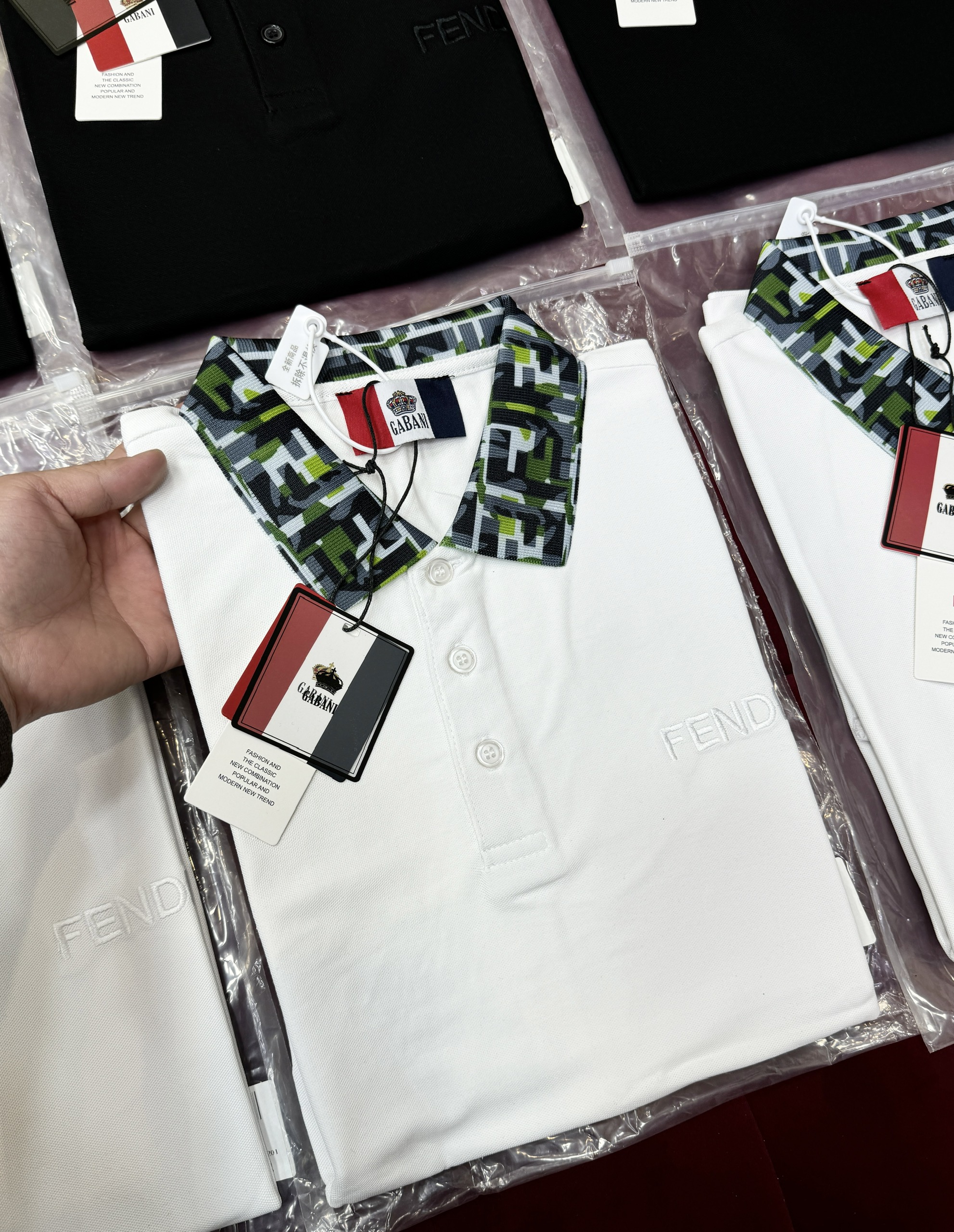 Áo polo Fendi FD logo check full cổ Like Auth 44-50 CD