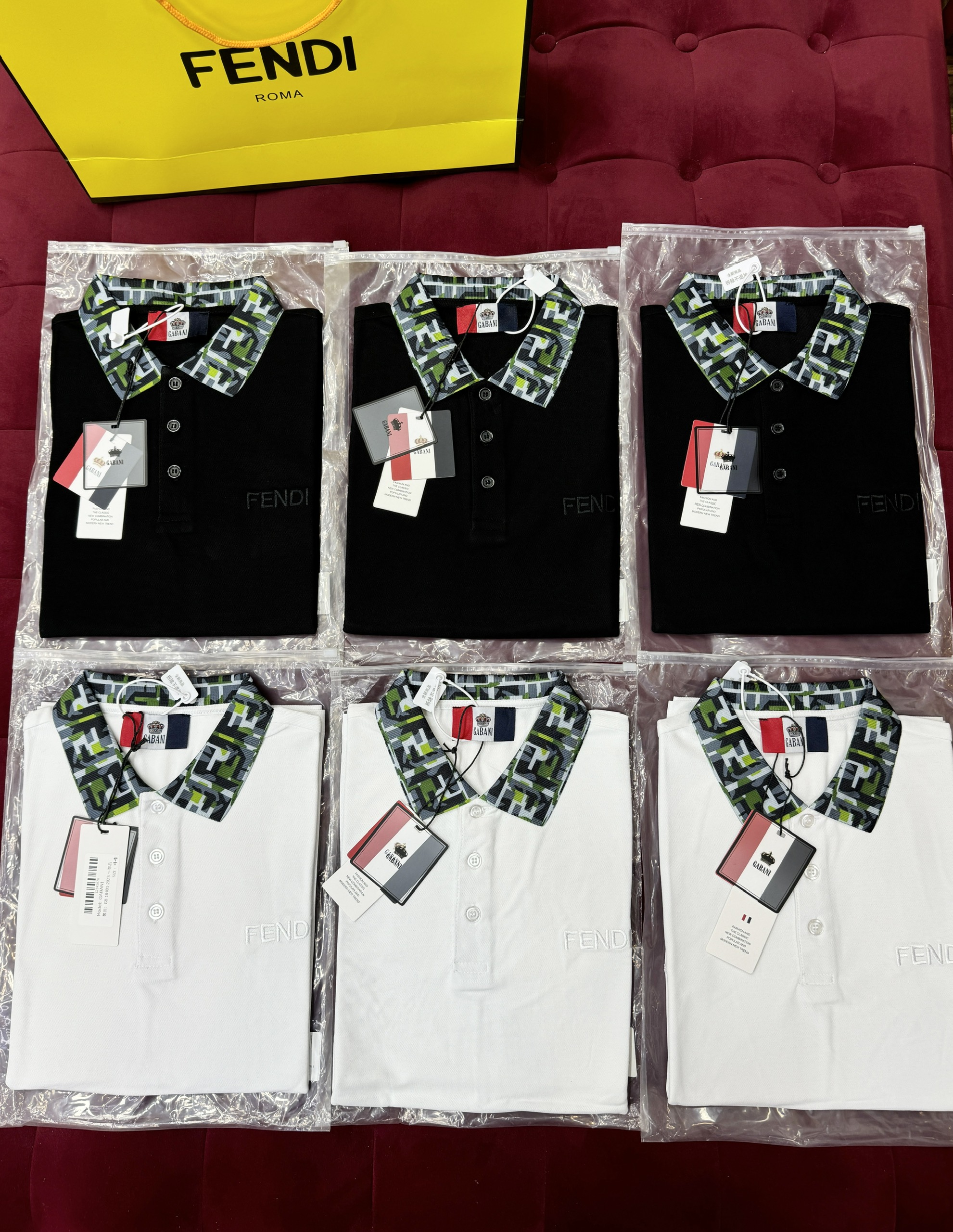 Áo polo Fendi FD logo check full cổ Like Auth 44-50 CD