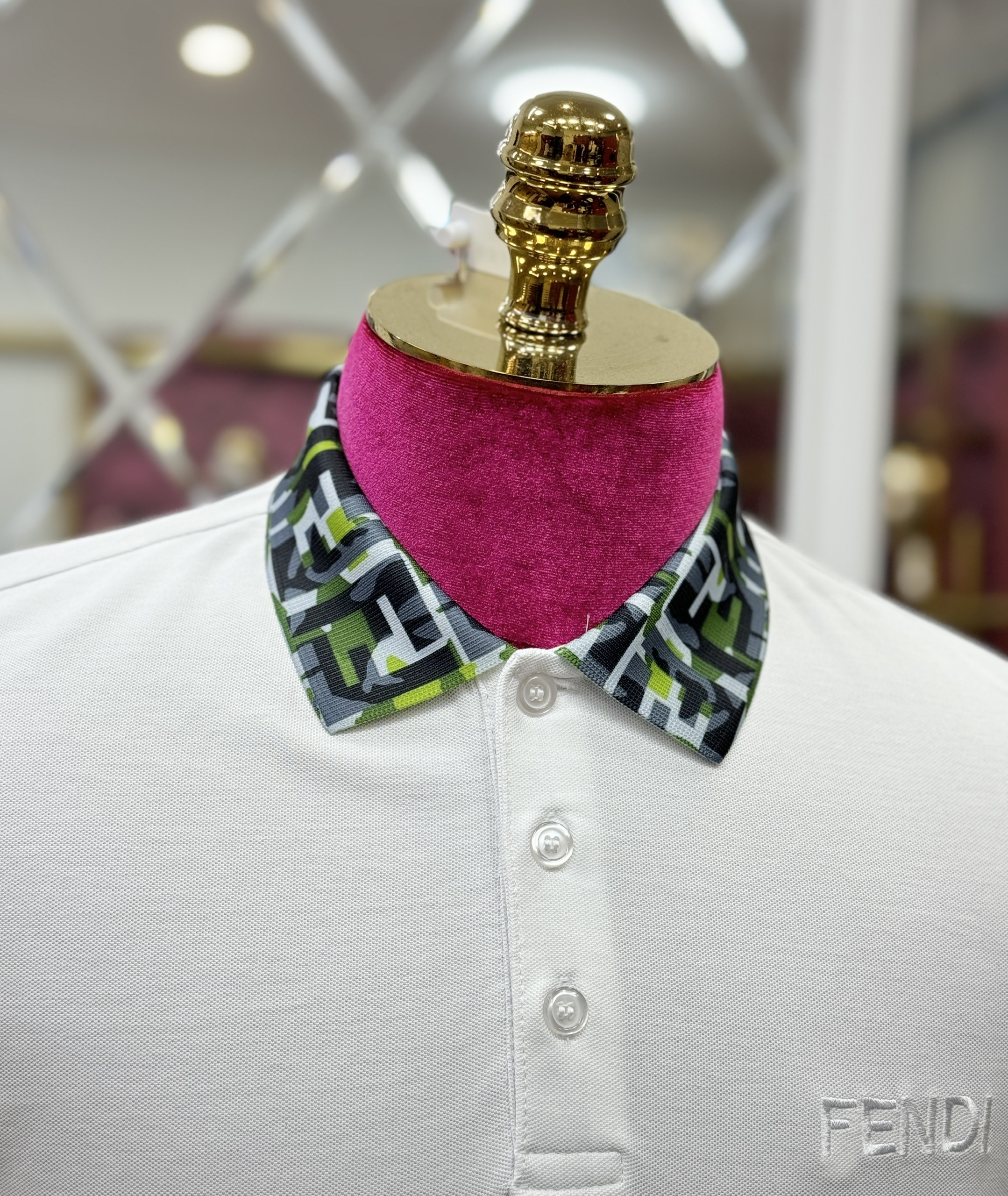 Áo polo Fendi FD logo check full cổ Like Auth 44-50 CD