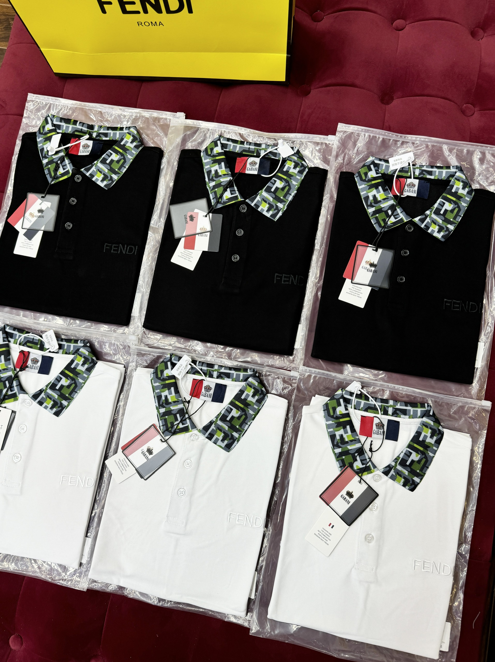 Áo polo Fendi FD logo check full cổ Like Auth 44-50 CD