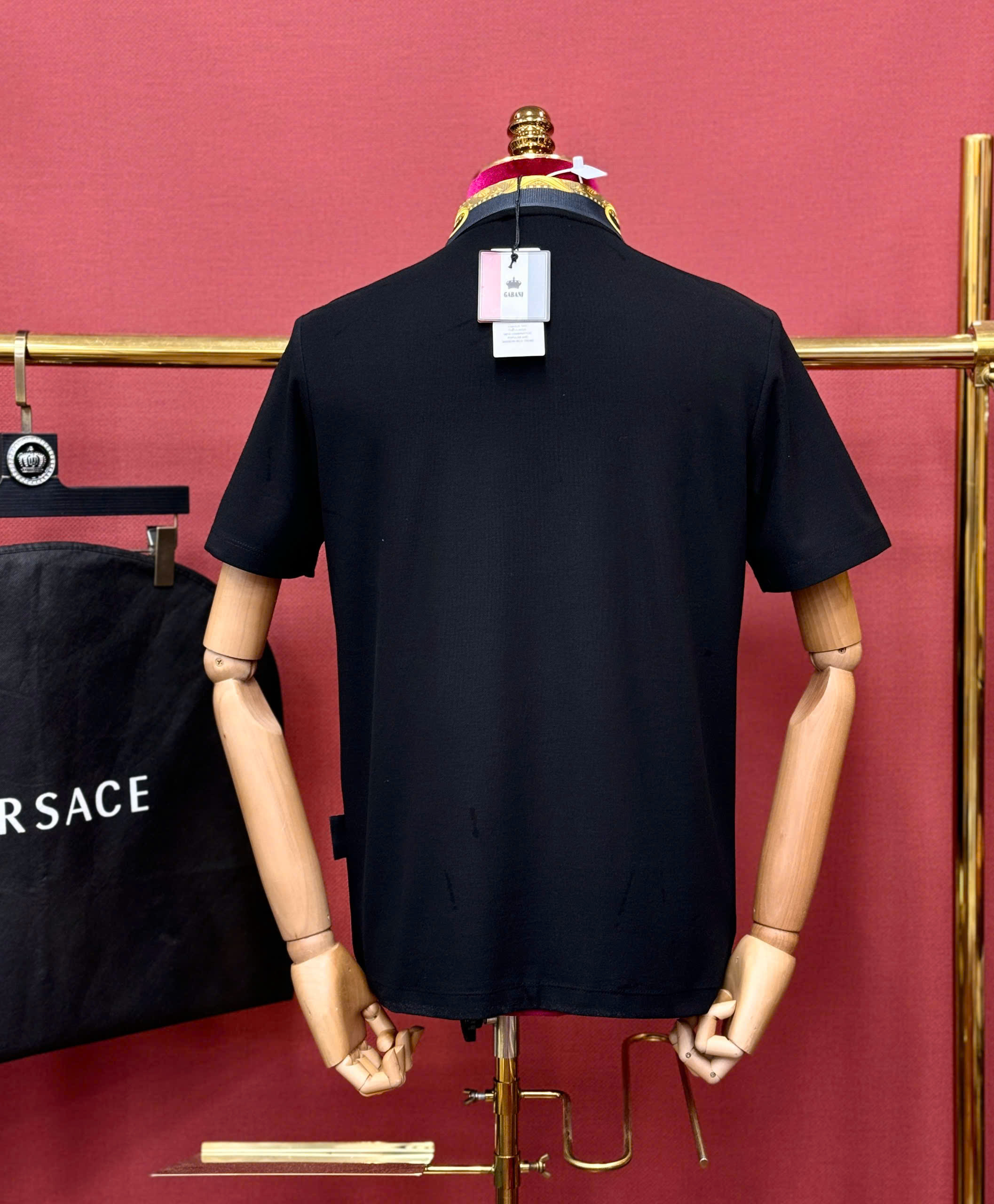 Áo polo Versace VS basic check cổ họa tiết quý tộc logo thêu ngực Like Auth 44-50 CD