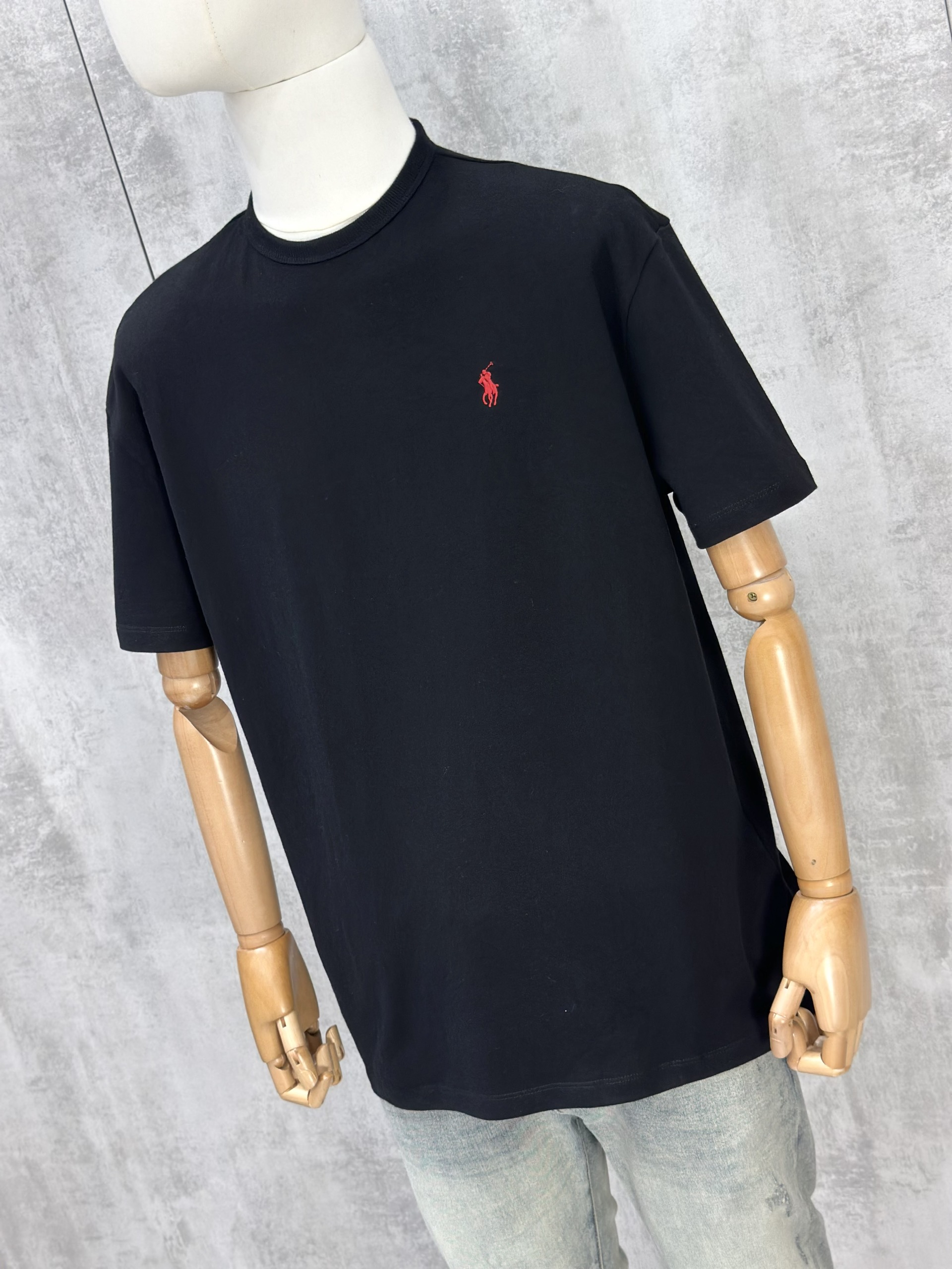 Áo phông T shirt Polo Đen logo thêu ngựa đỏ Like Auth S-L VTN