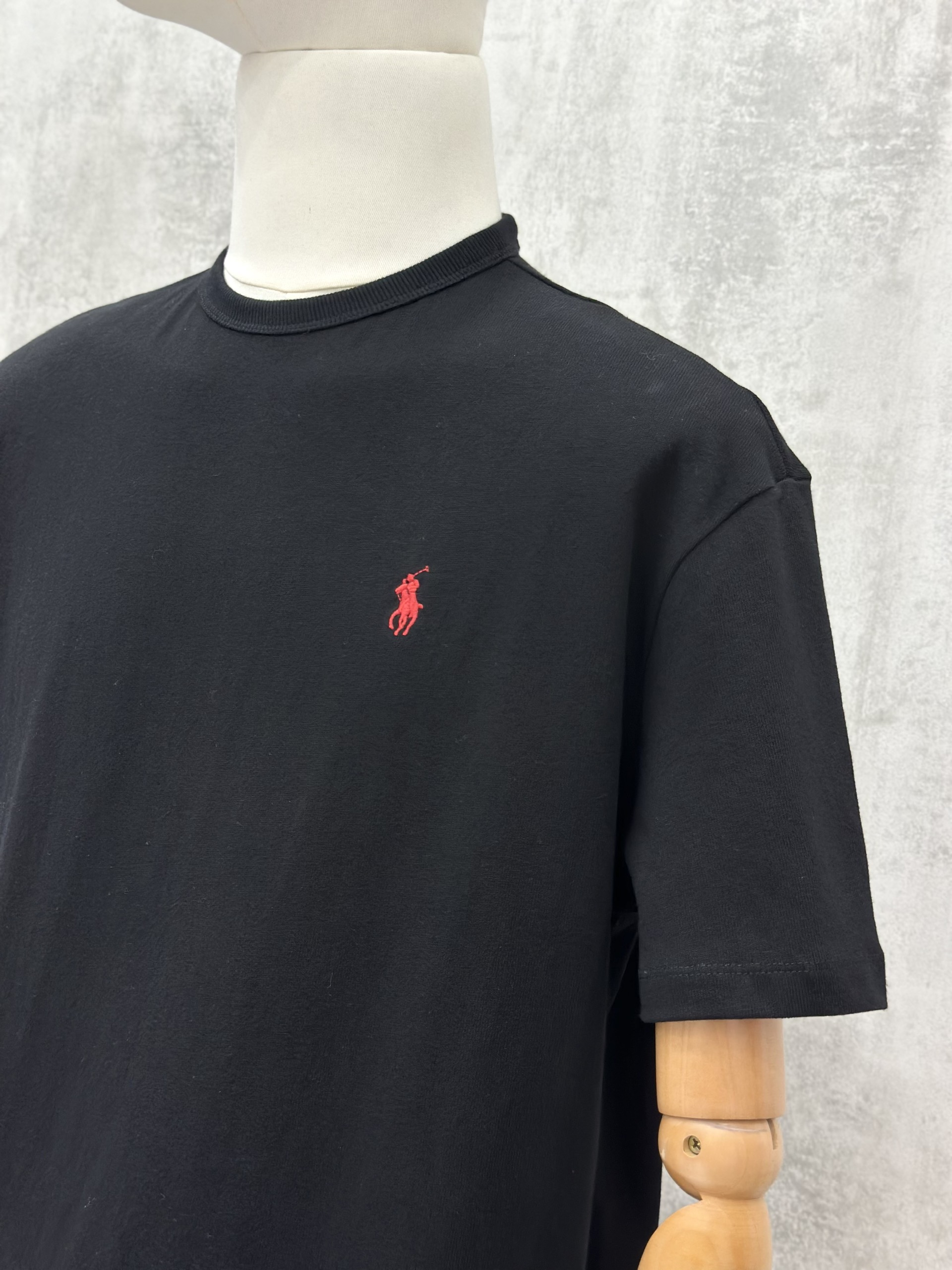 Áo phông T shirt Polo Đen logo thêu ngựa đỏ Like Auth S-L VTN