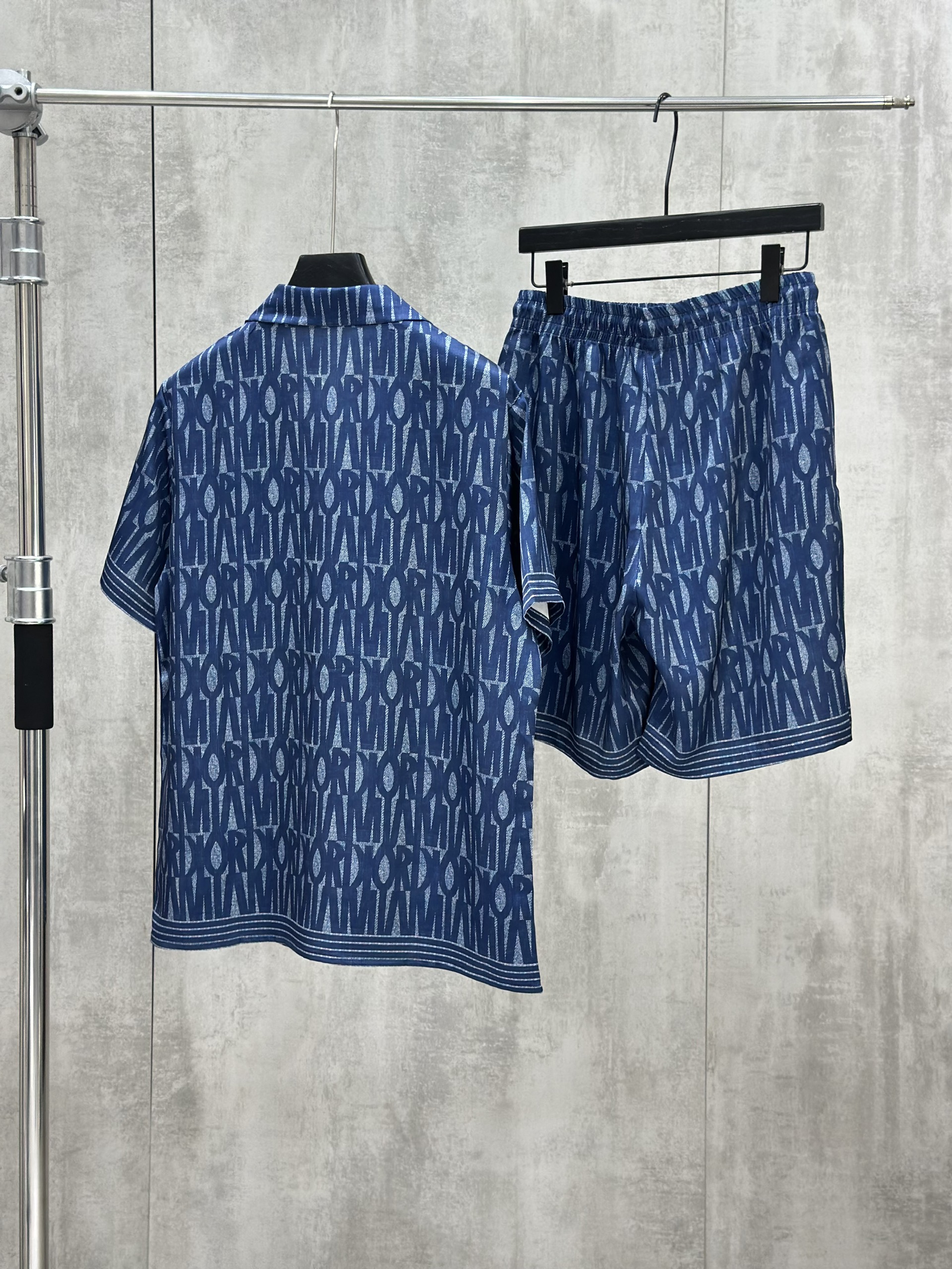 Set bộ lụa hè Dior CD Xanh Than full logo new 2026 Like Auth M-XL VTN