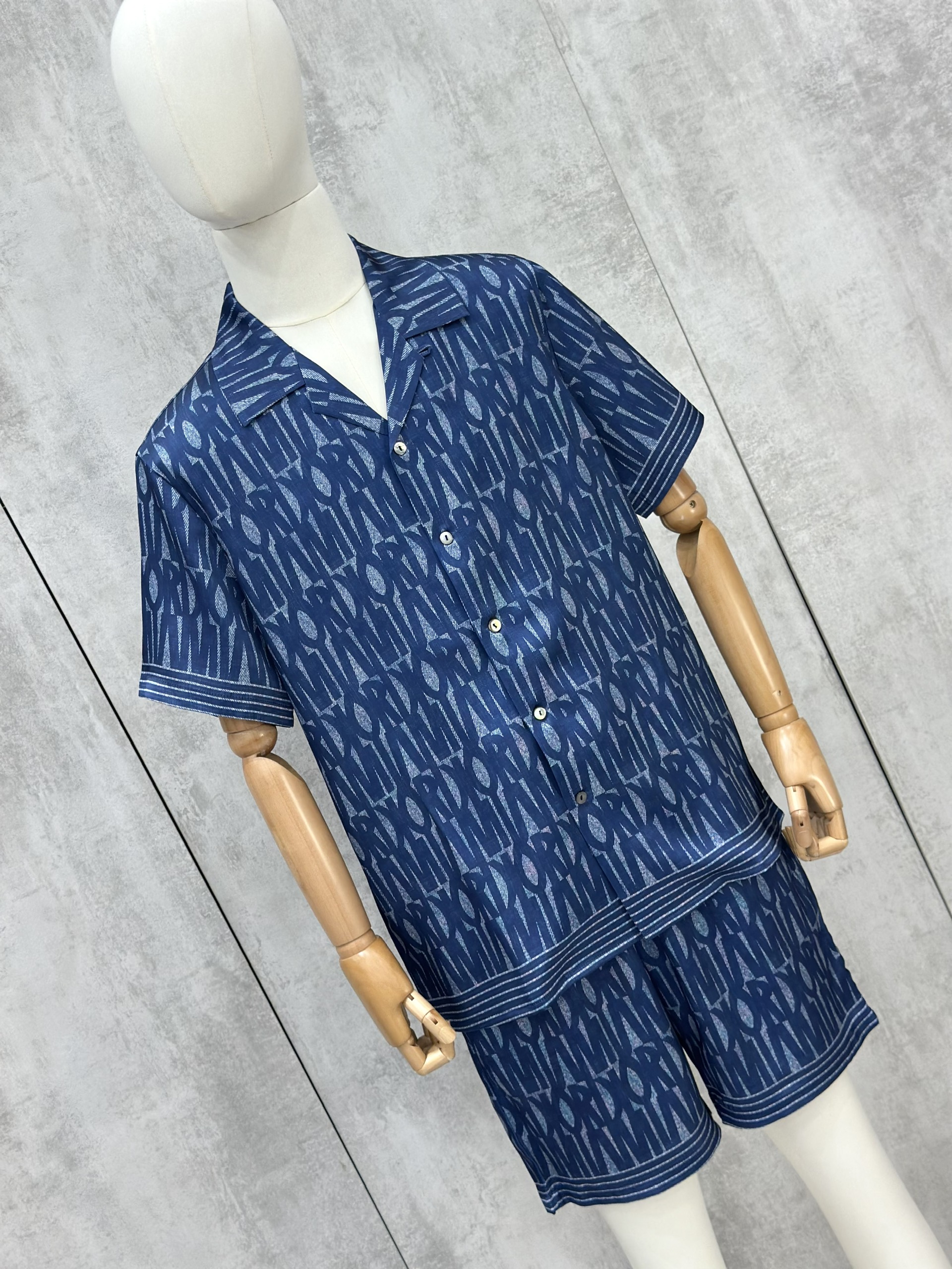 Set bộ lụa hè Dior CD Xanh Than full logo new 2026 Like Auth M-XL VTN