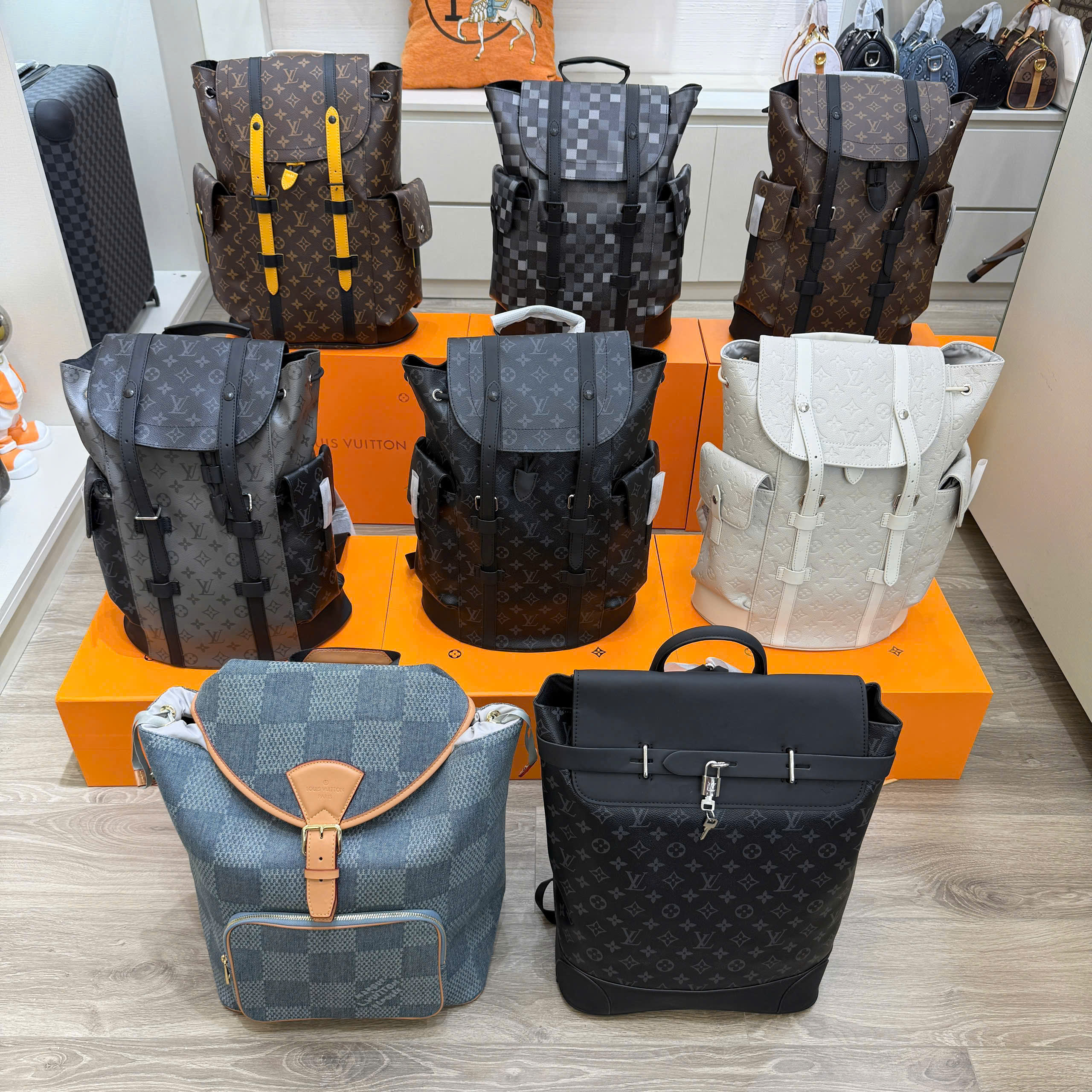 Balo Louis Vuitton LV Backpack Christopher MM monogram new 2026 Like Auth 1-1 on web 38x44x13 PLD