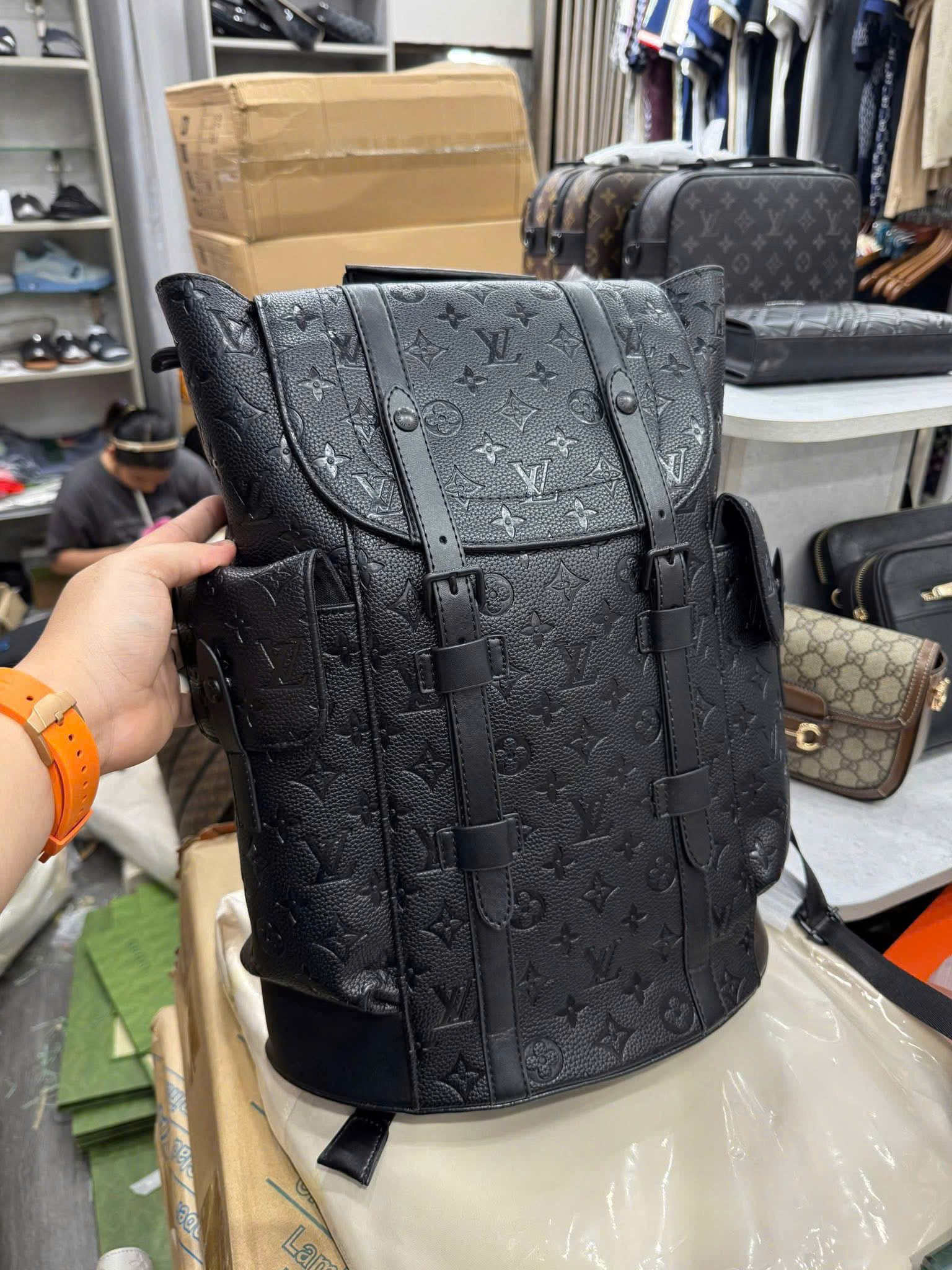 Balo Louis Vuitton LV Backpack Christopher MM monogram new 2026 Like Auth 1-1 on web 38x44x13 PLD