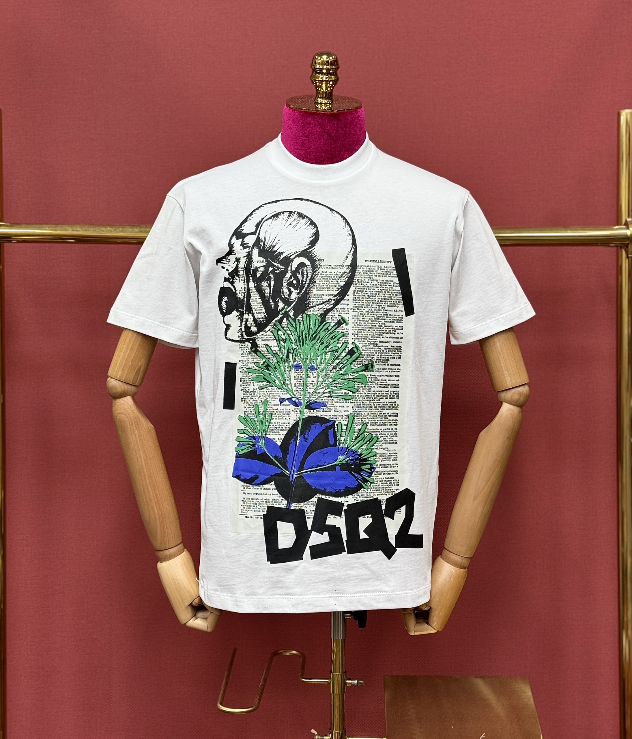 Áo phông T shirt Dsquared2 DSQ họa tiết Hoa Lá Like Auth 44-50 CD