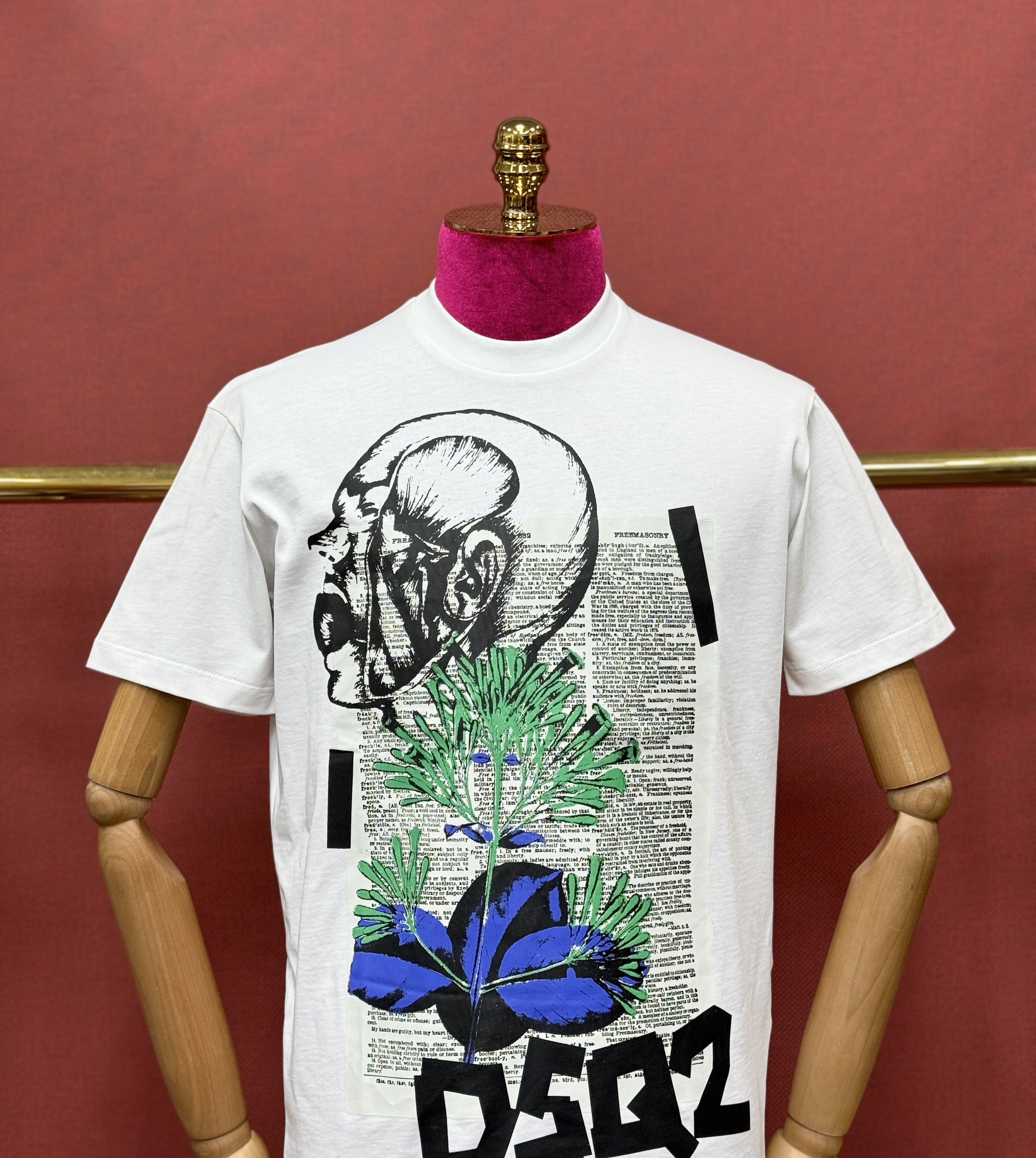 Áo phông T shirt Dsquared2 DSQ họa tiết Hoa Lá Like Auth 44-50 CD