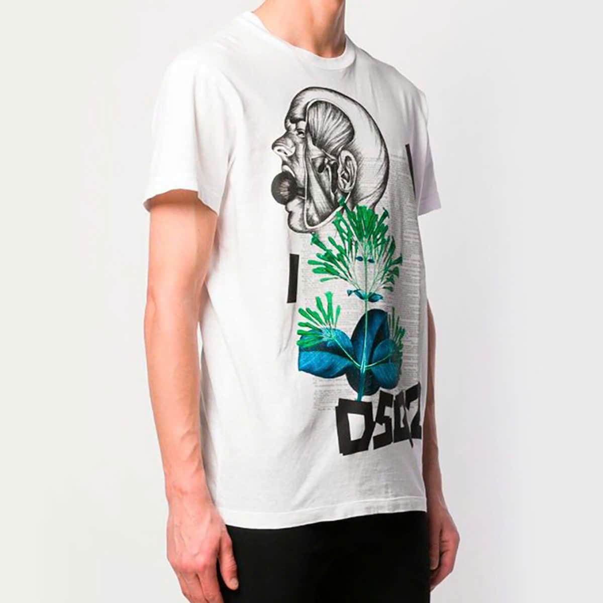 Áo phông T shirt Dsquared2 DSQ họa tiết Hoa Lá Like Auth 44-50 CD