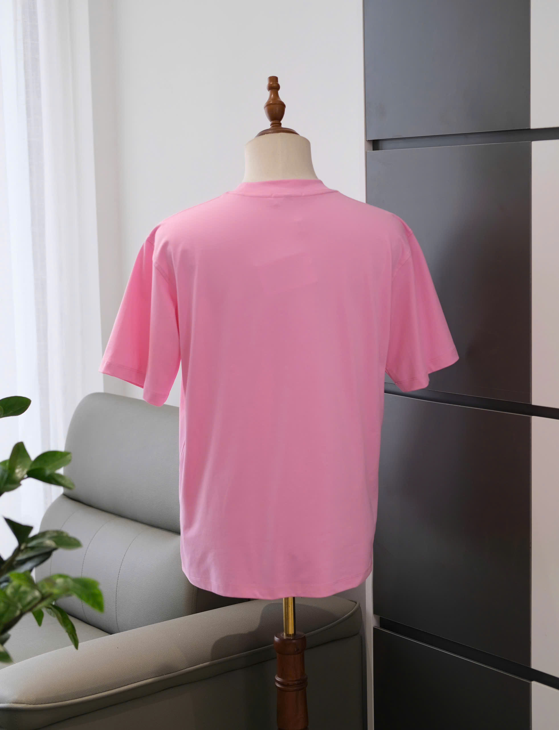 Áo phông T shirt Hermes HM họa tiết ngựa hoa Like Auth S-L DDT\hồng