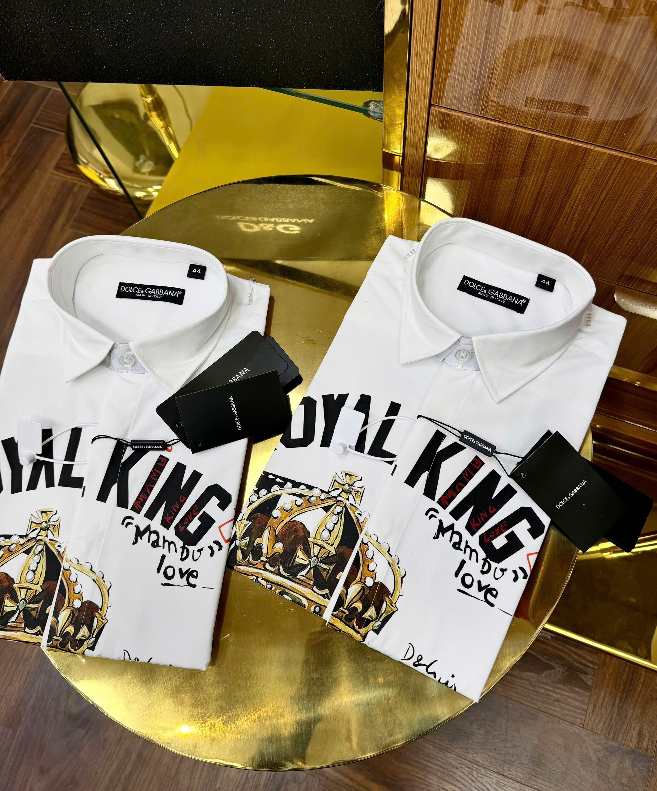 Áo sơ mi Dolce Gabbana DG Royal King Like Auth 48-50 CD