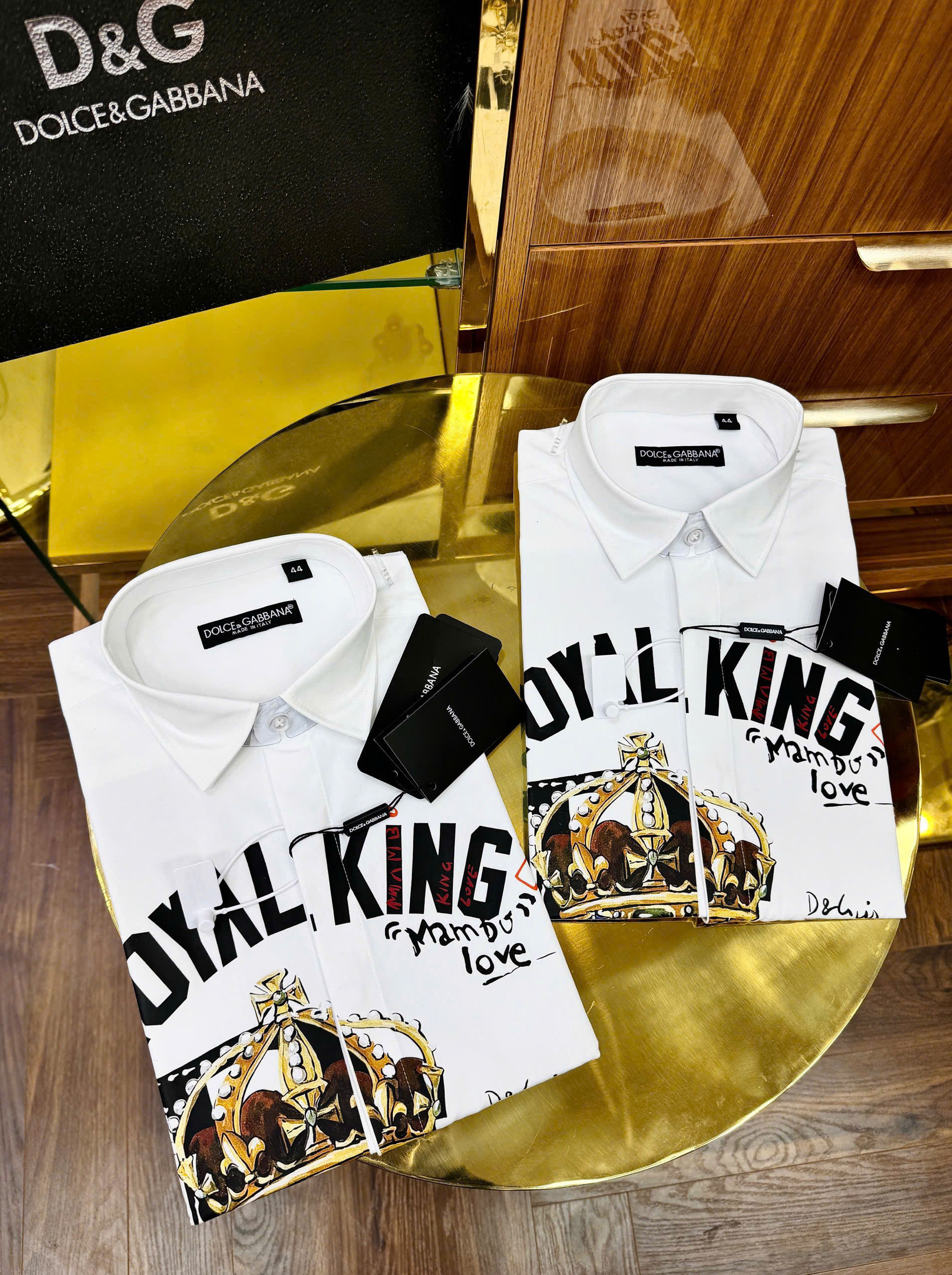 Áo sơ mi Dolce Gabbana DG Royal King Like Auth 48-50 CD