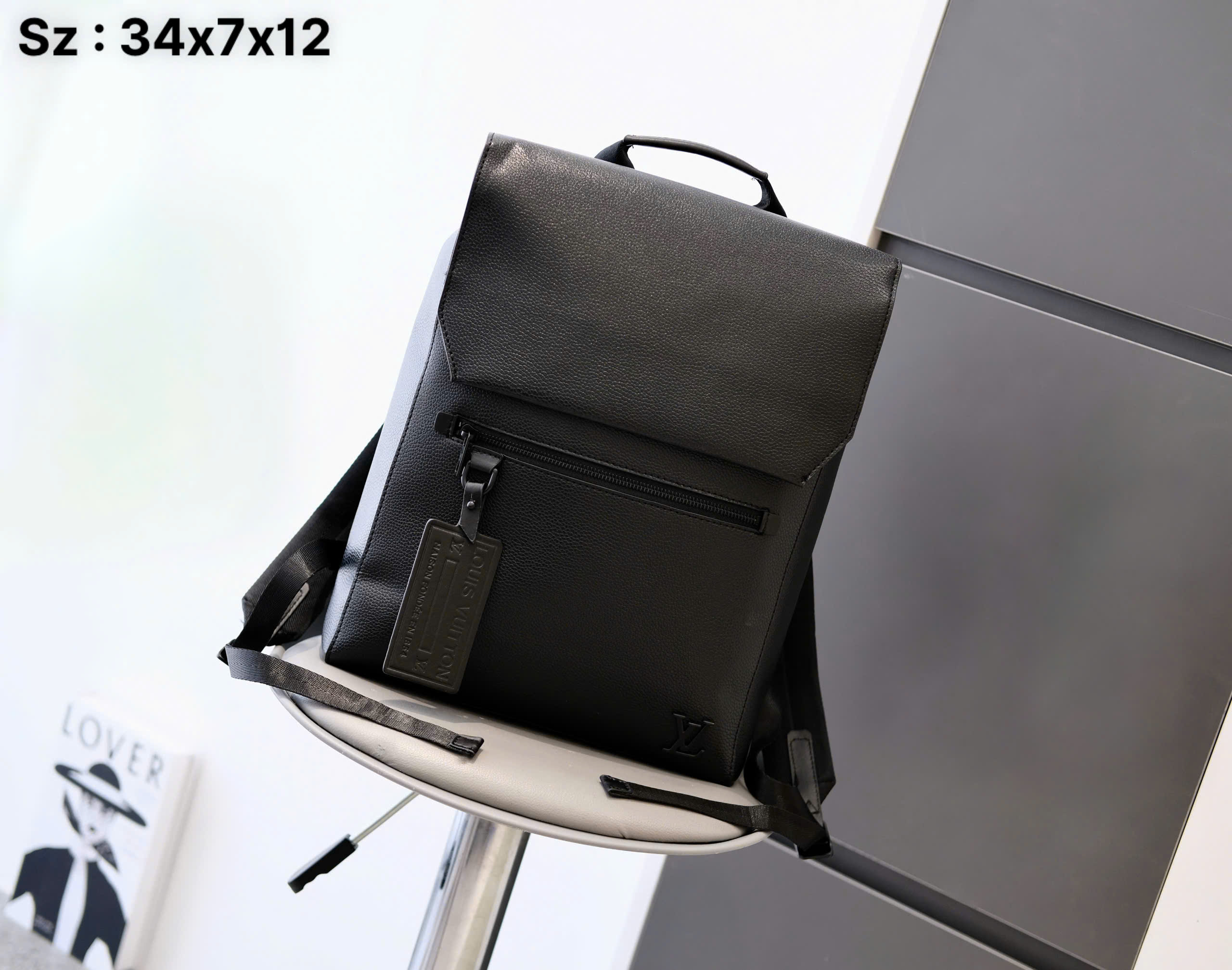 Balo Nam Louis Vuitton LV Fastline Backpack Aerogram Black Like Auth 38x27x11 DDT