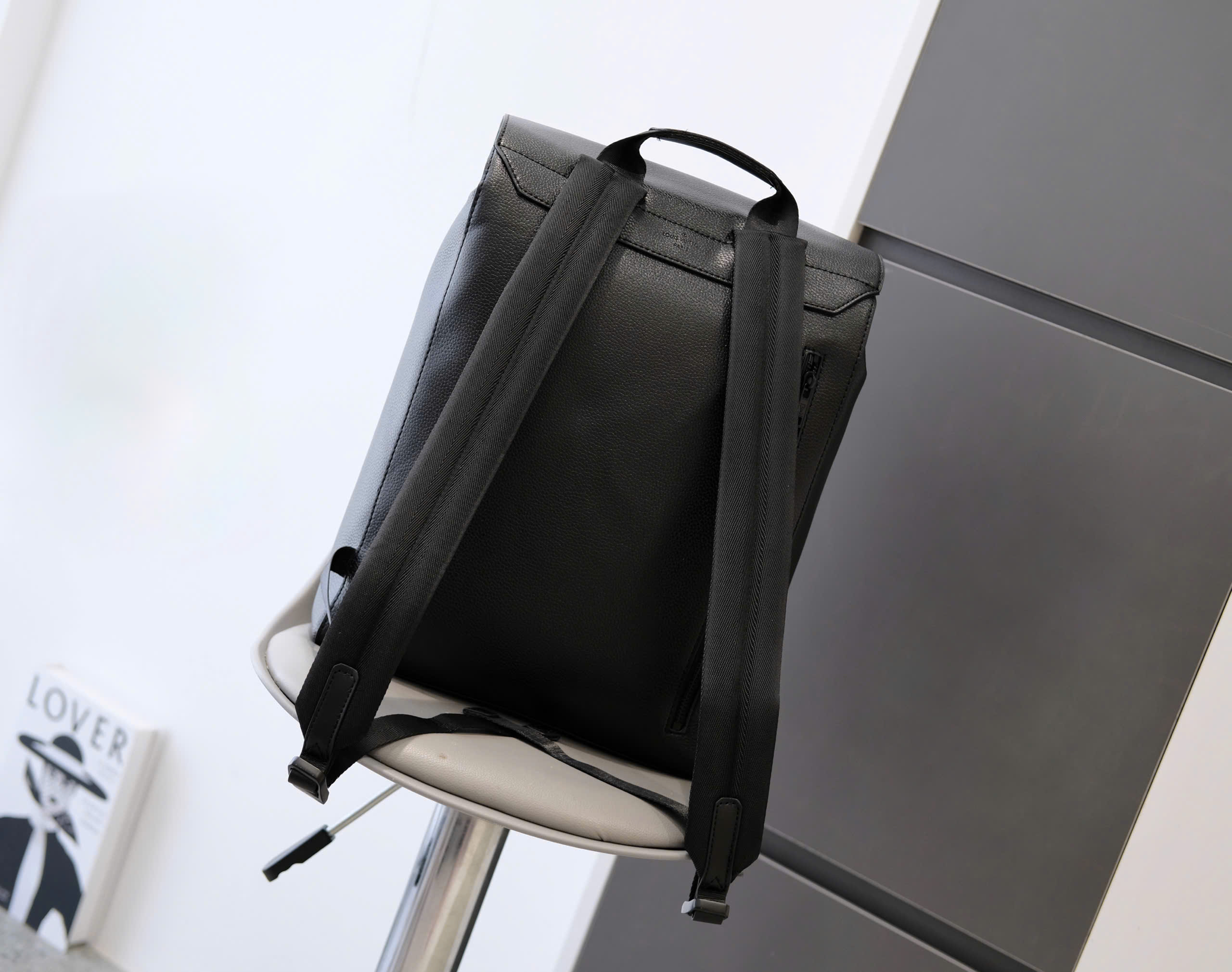 Balo Nam Louis Vuitton LV Fastline Backpack Aerogram Black Like Auth 38x27x11 DDT