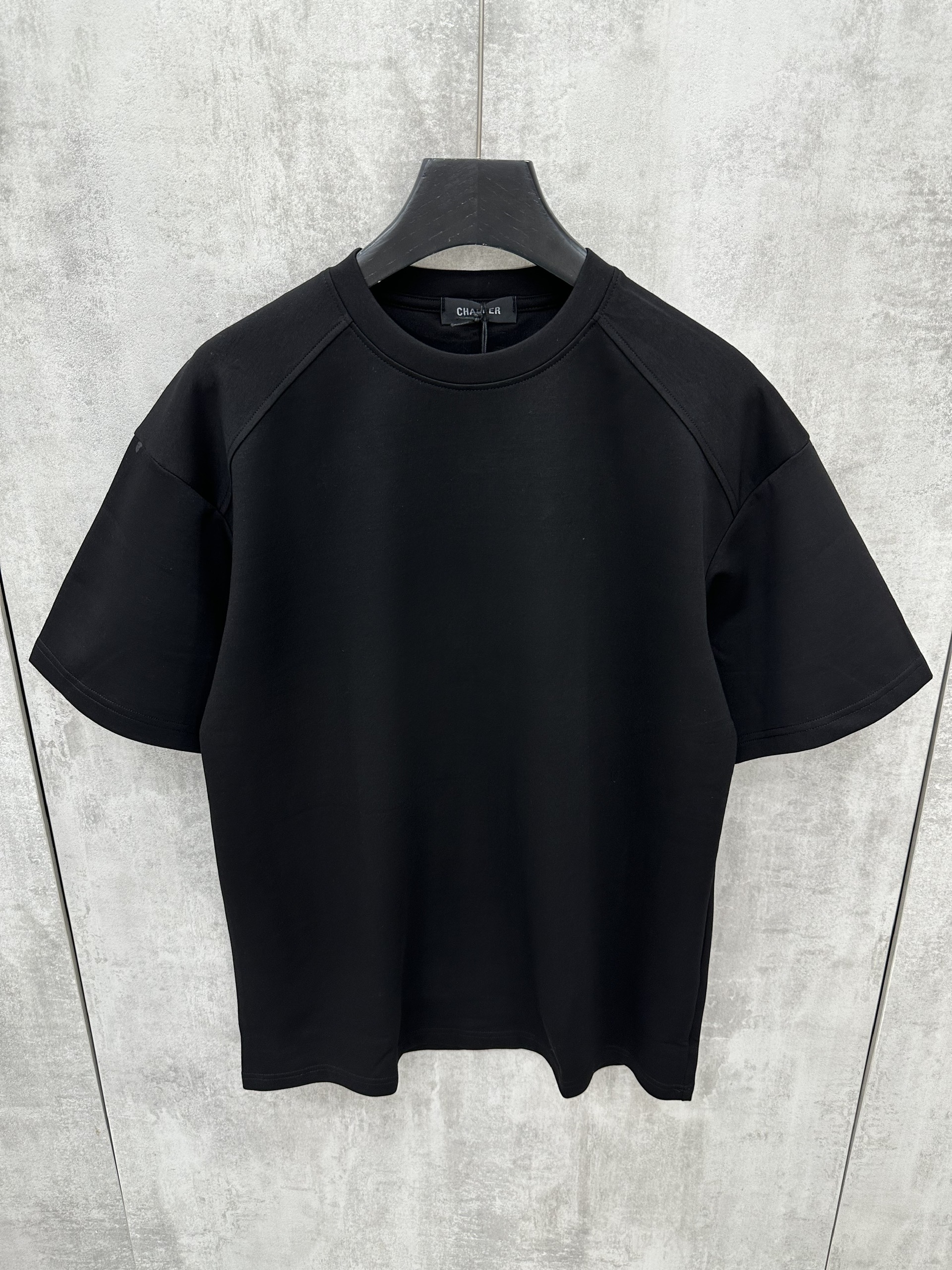 Áo phông T shirt Chapper trơn kẻ viền vai Like Auth S-XL VTN\Đen