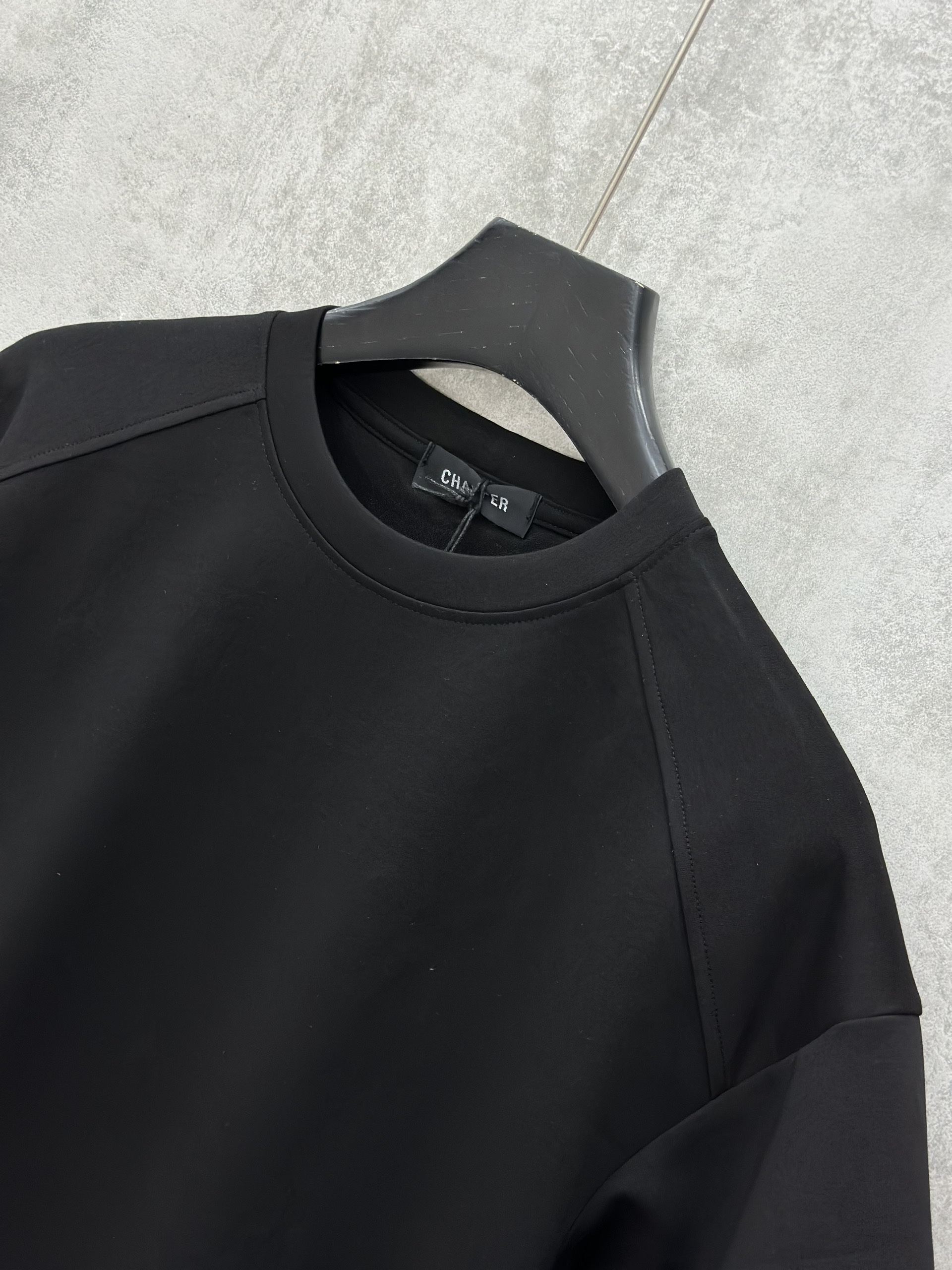 Áo phông T shirt Chapper trơn kẻ viền vai Like Auth S-XL VTN\Đen