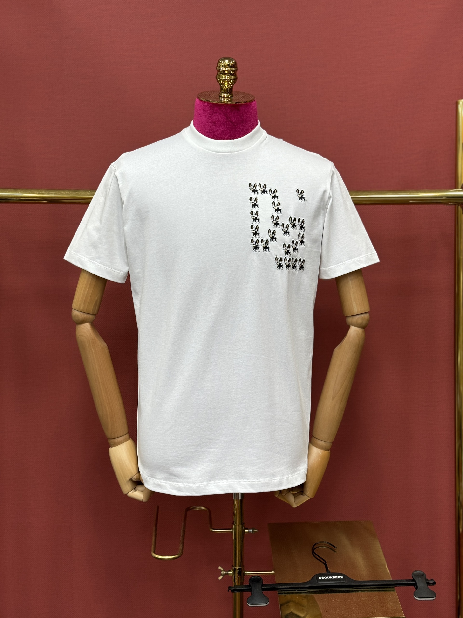 Áo phông T shirt Dsquared2 DSQ logo thêu nhiều Cún tạo hình chữ D2 Like Auth 44-50 CD