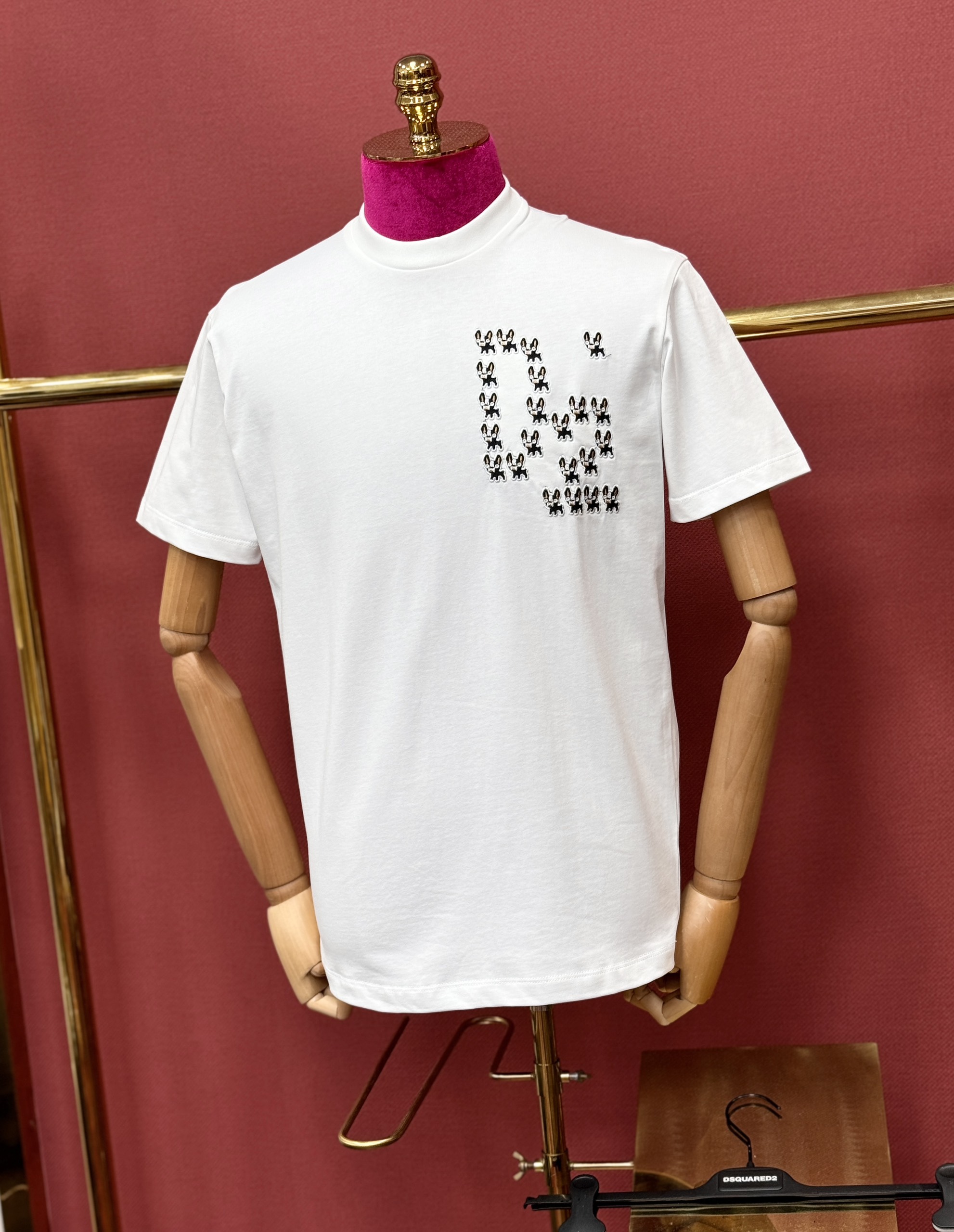 Áo phông T shirt Dsquared2 DSQ logo thêu nhiều Cún tạo hình chữ D2 Like Auth 44-50 CD