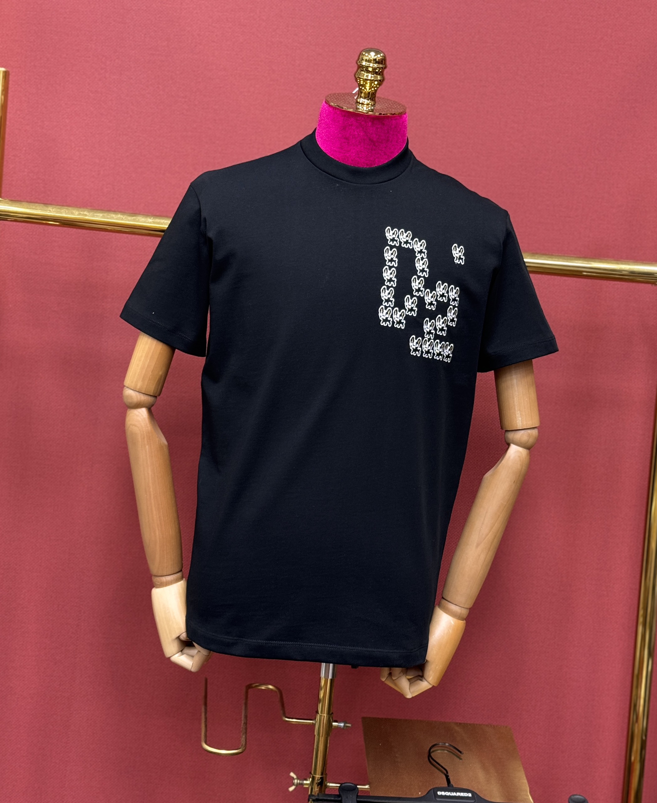 Áo phông T shirt Dsquared2 DSQ logo thêu nhiều Cún tạo hình chữ D2 Like Auth 44-50 CD