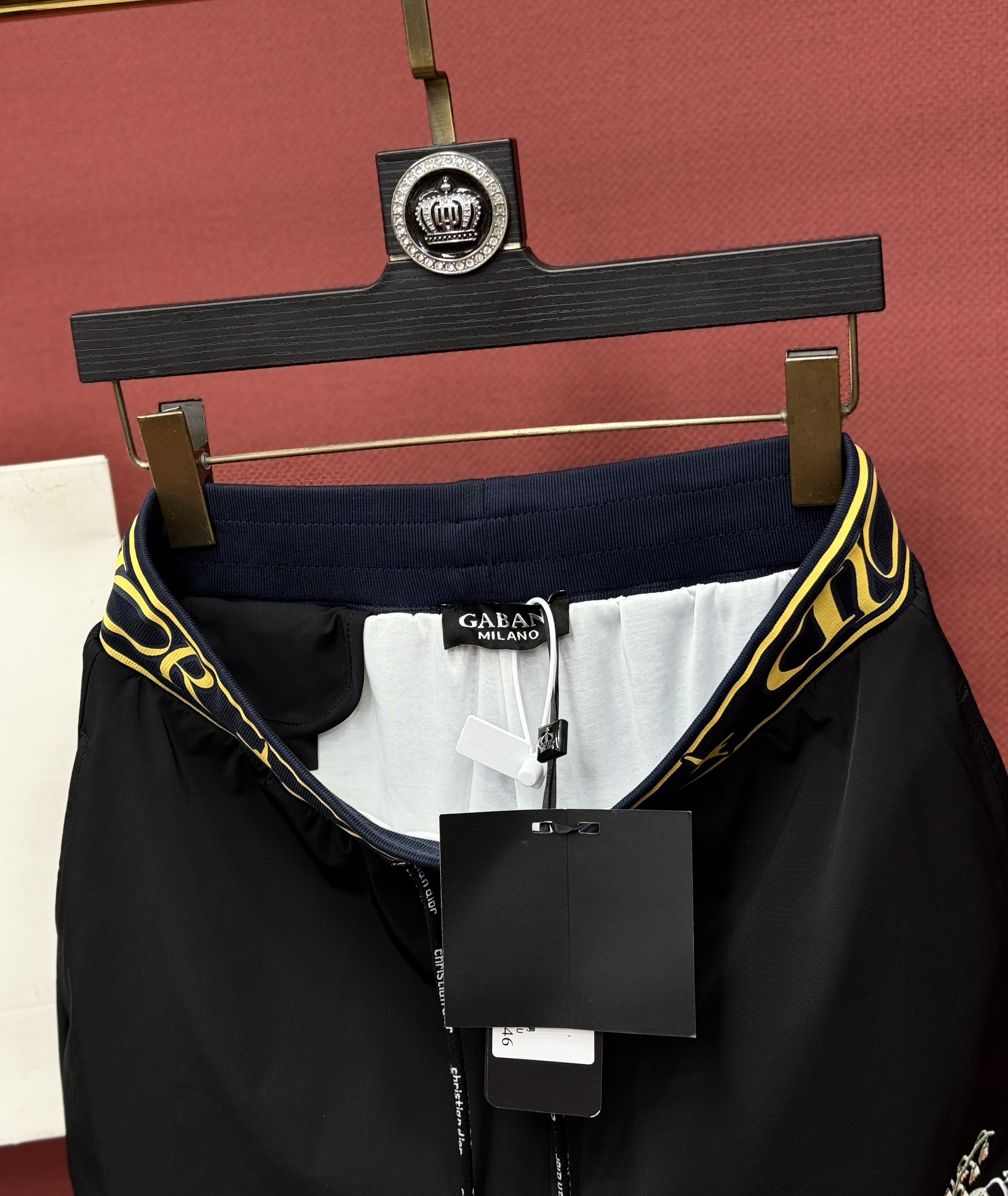 Quần short đùi gió Dior CD check bo cạp logo thêu Like Auth 44-50 CD